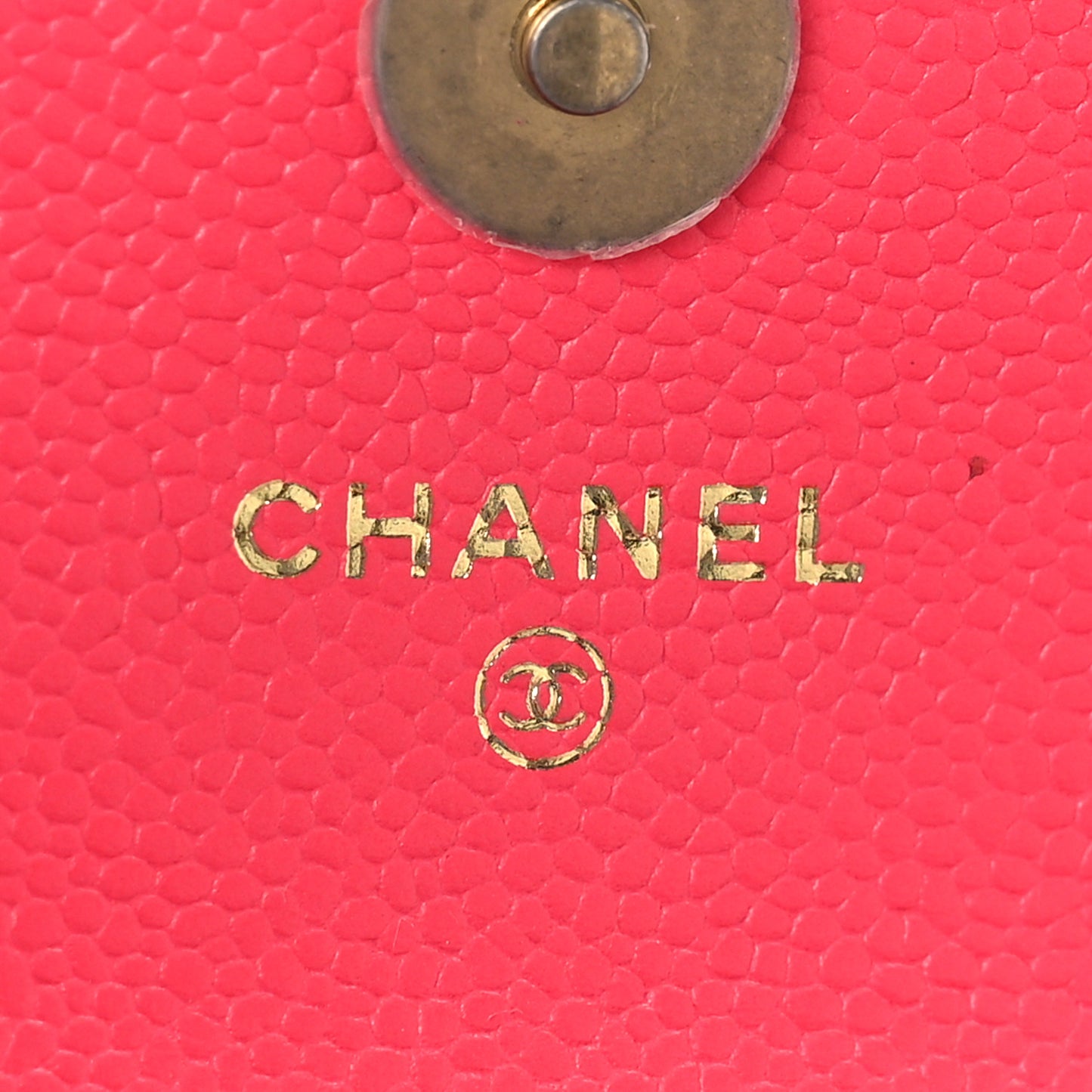 Caviar Quilted Sweetheart Clutch With Chain Dark Pink