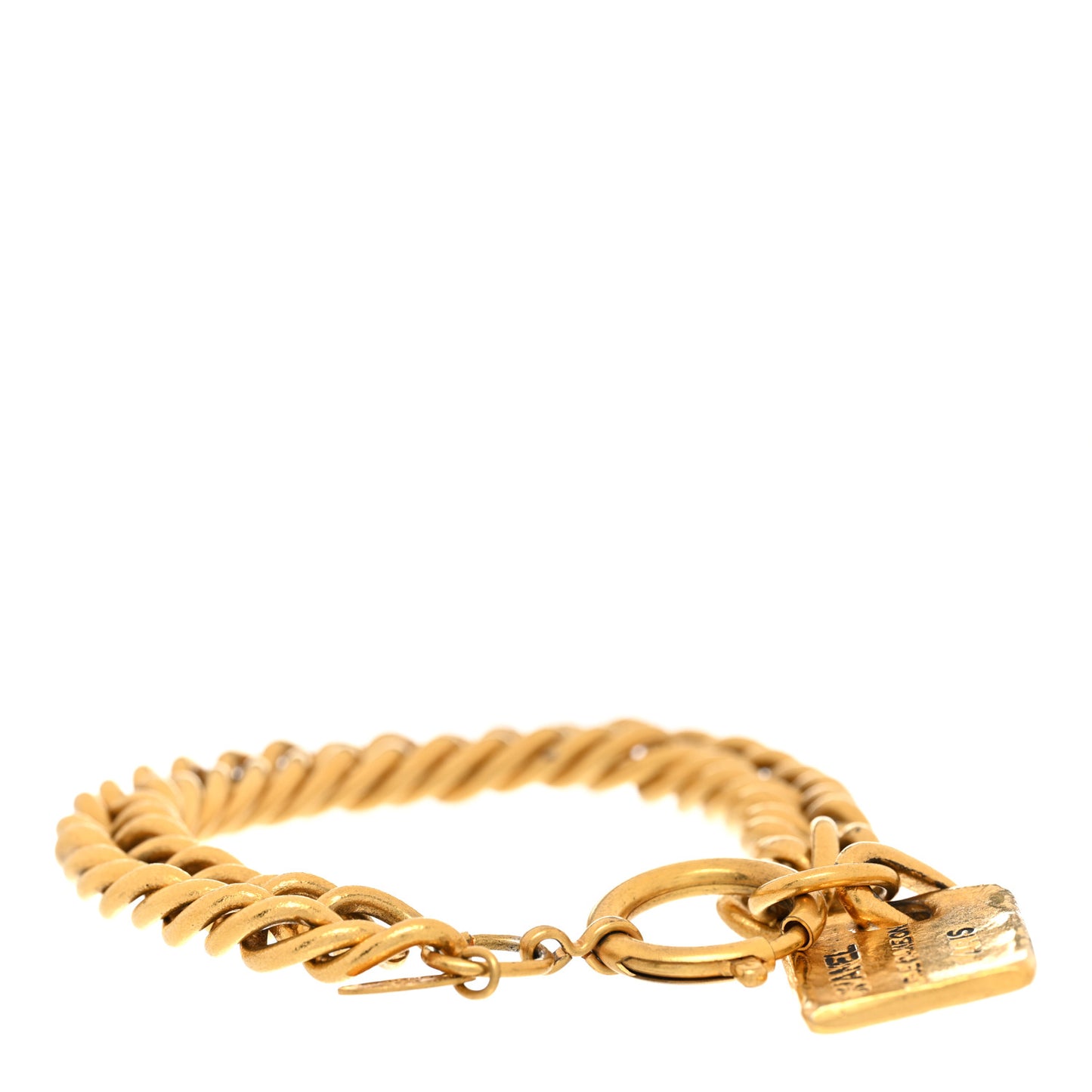 Metal 31 Rue Cambon Paris ID Chain Bracelet Gold