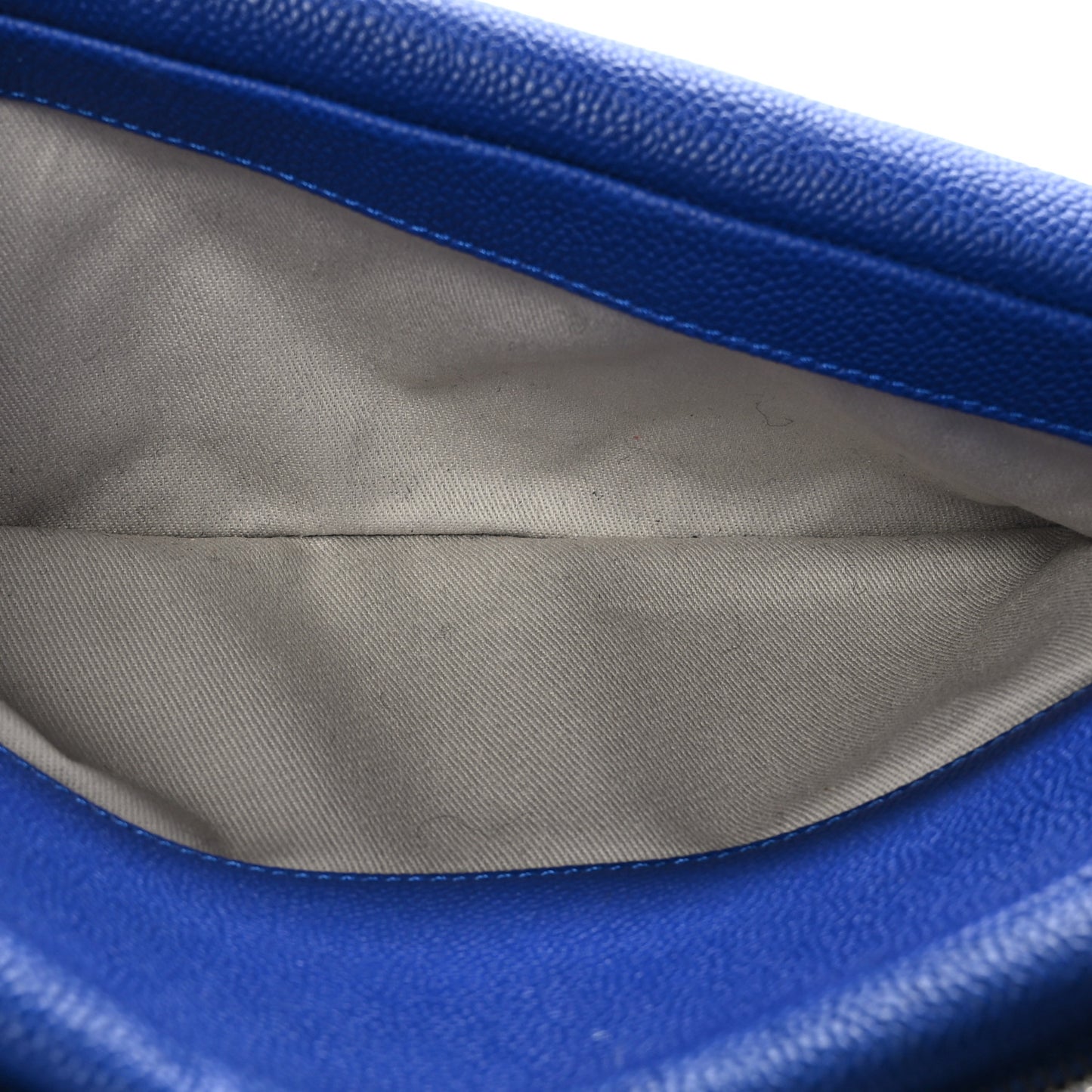 Caviar Quilted Jumbo Easy Flap Blue
