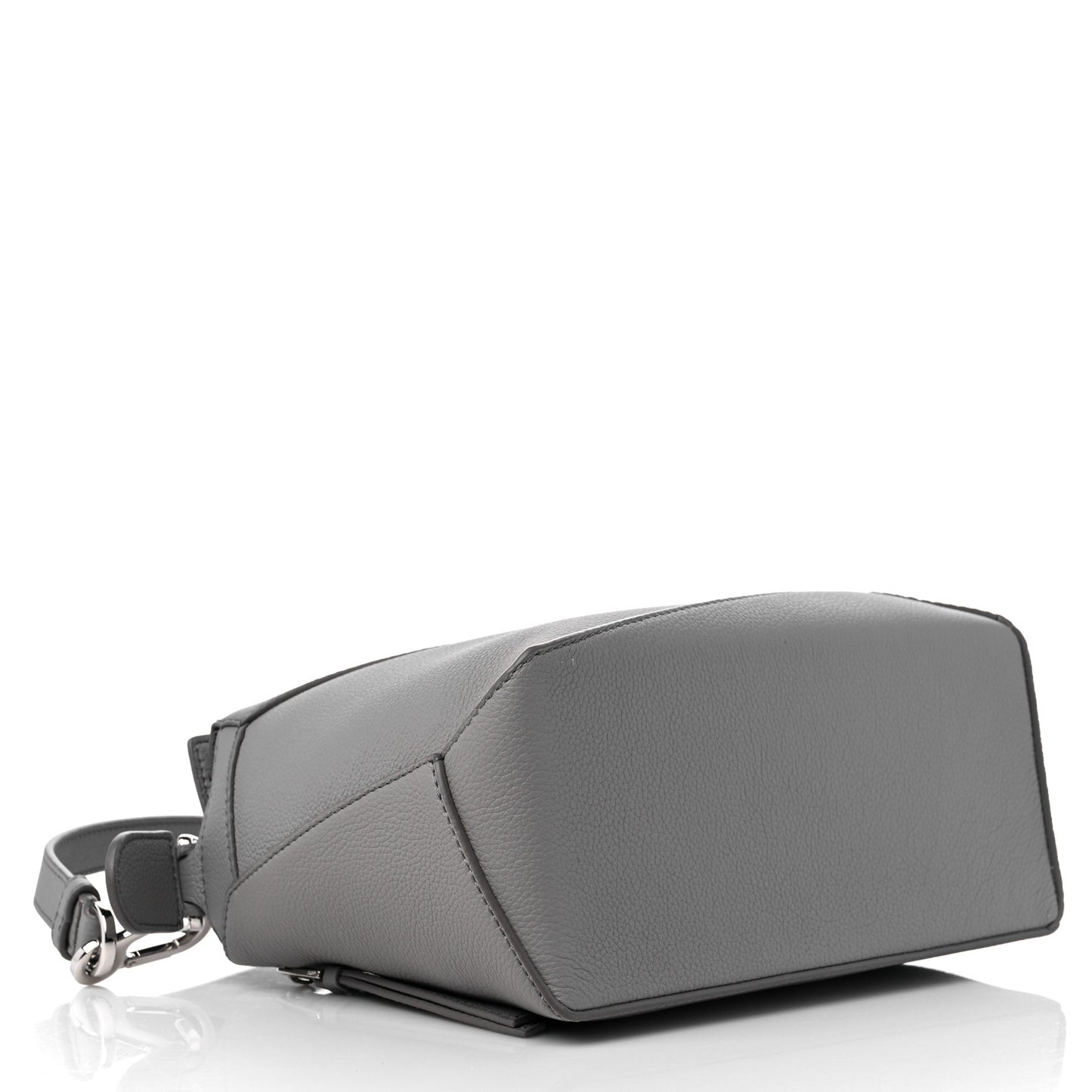Soft Grained Calfskin Small Puzzle Edge Bag Pearl Grey
