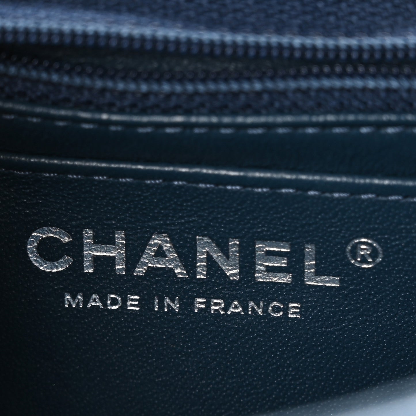 Lambskin Quilted Mini Square Flap Navy