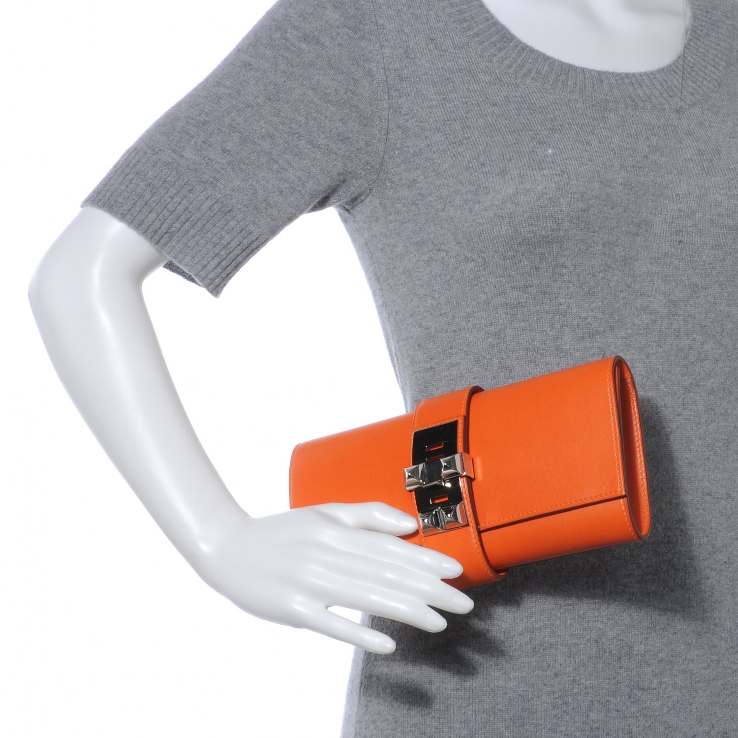 Hermes Box Medor 23 Clutch Orange 2 of 8