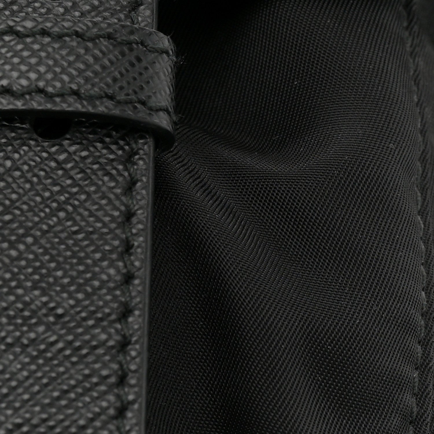 Prada Tessuto Nylon Saffiano Double Buckle Messenger Shoulder Bag Black 10 of 10