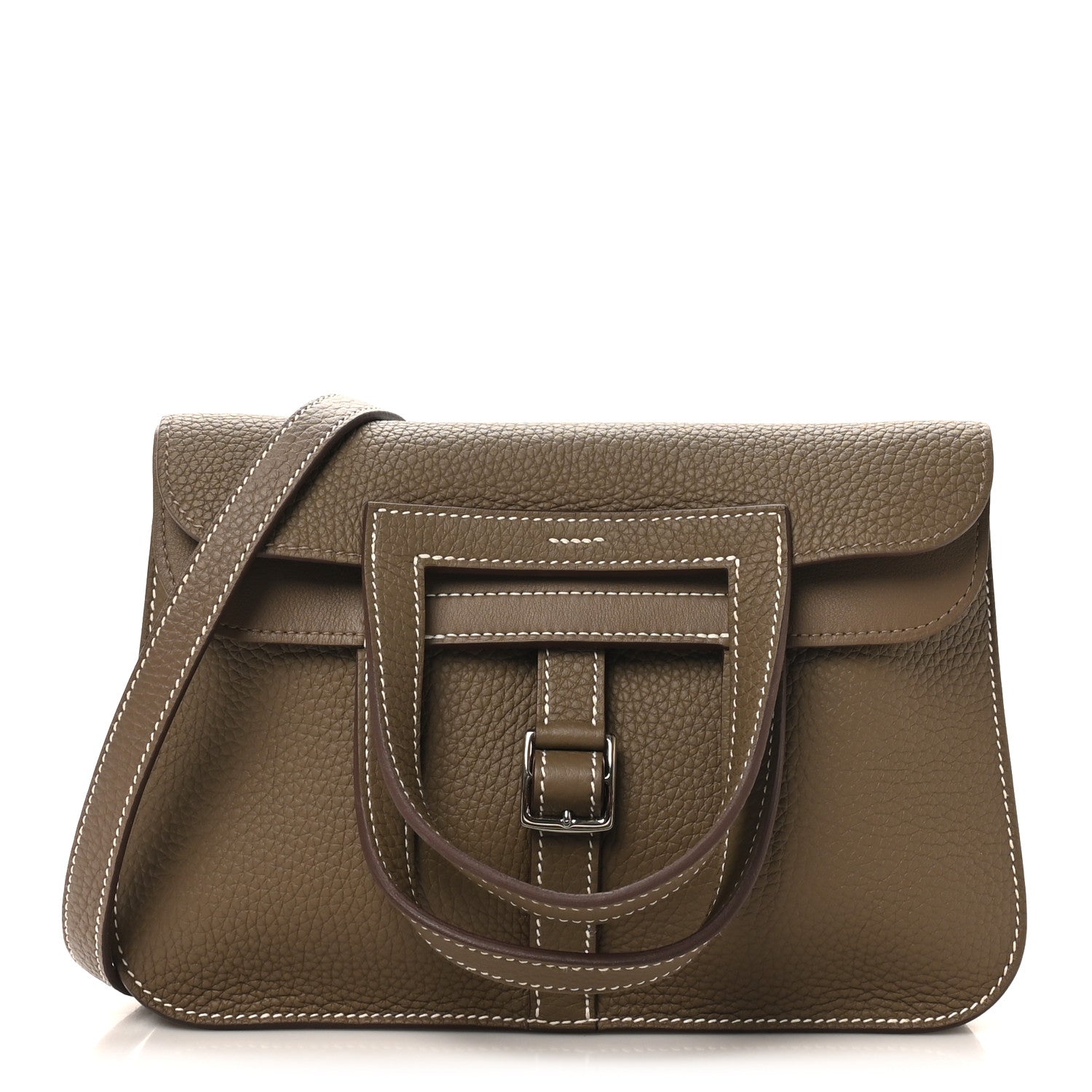 Hermes Taurillon Clemence Halzan 25 Etoupe 1822928 – FASHIONPHILE
