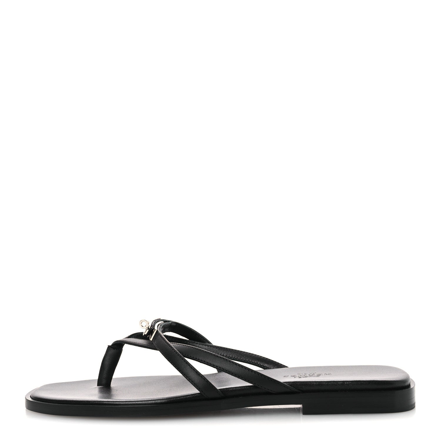Hermes Calfskin Miss Sandals 37 Black 1936459 – FASHIONPHILE