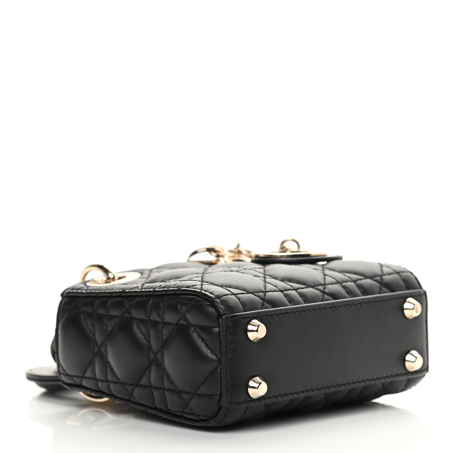 Lambskin Cannage Micro Lady Dior Black