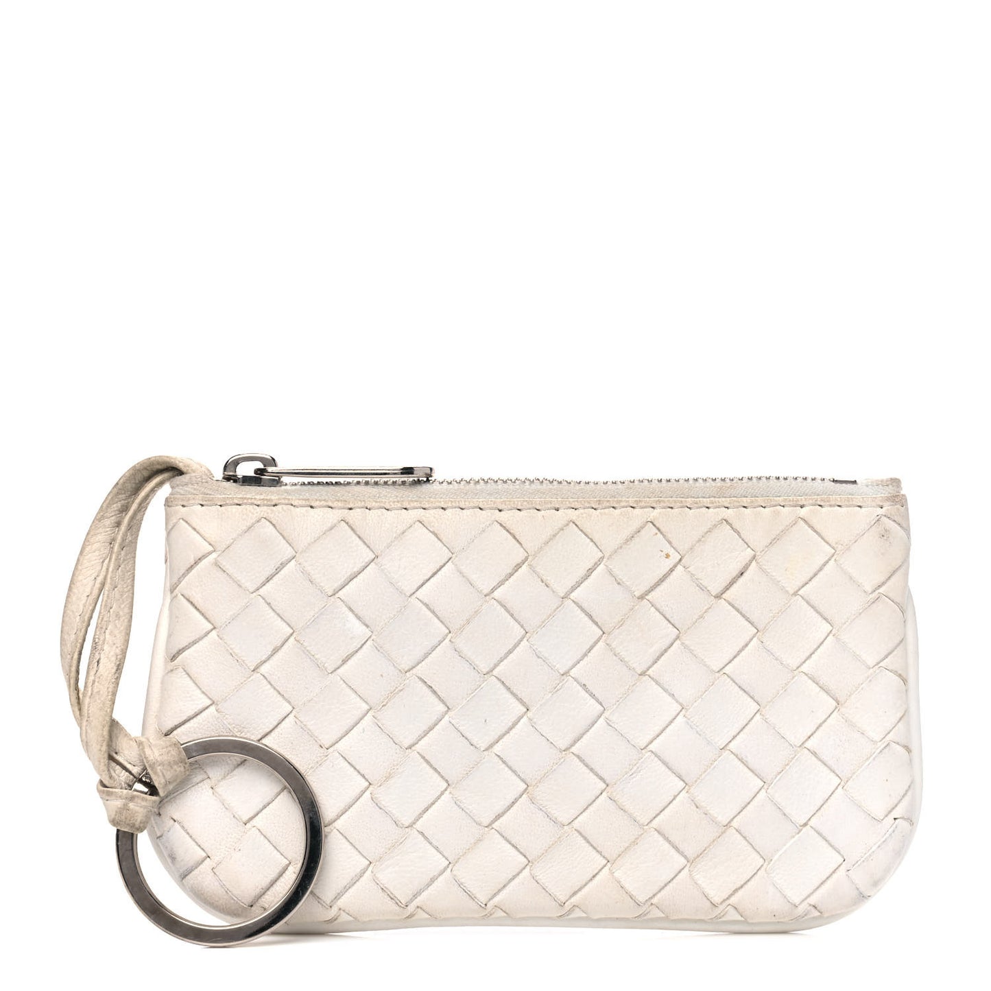 Nappa Intrecciato Key Holder White