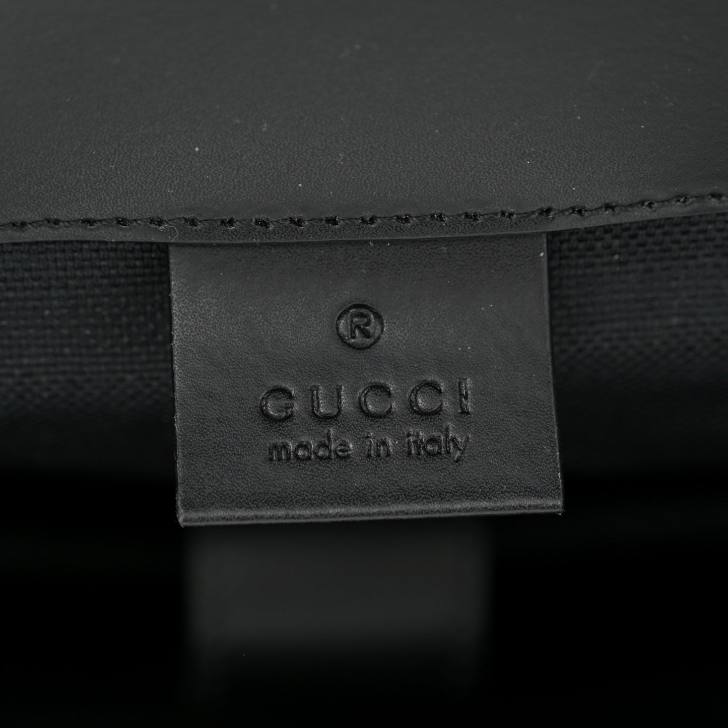 Soft GG Supreme Monogram Calfskin Web Double Buckle Backpack Black