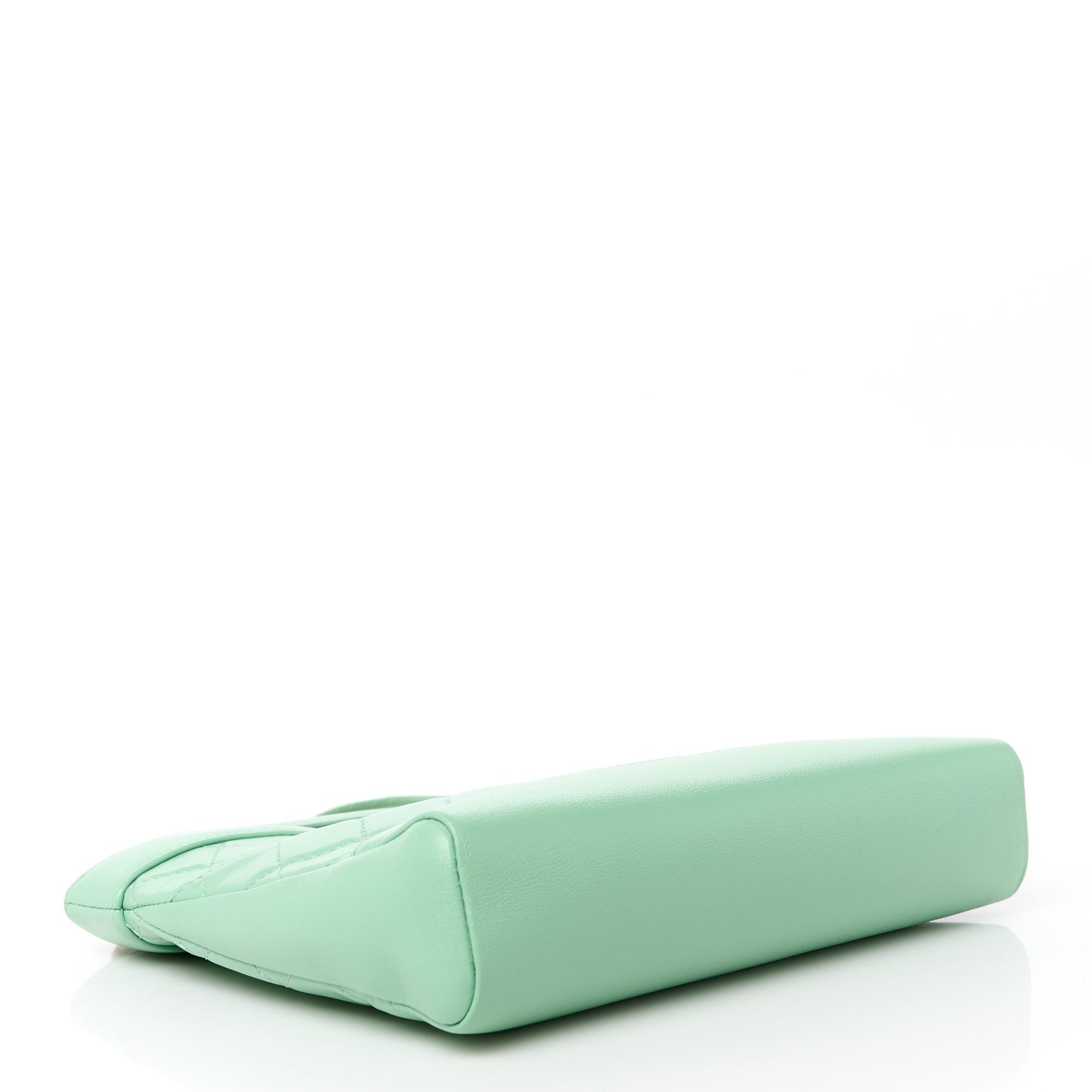 Shiny Lambskin Quilted Mini 31 Shopping Bag Light Green