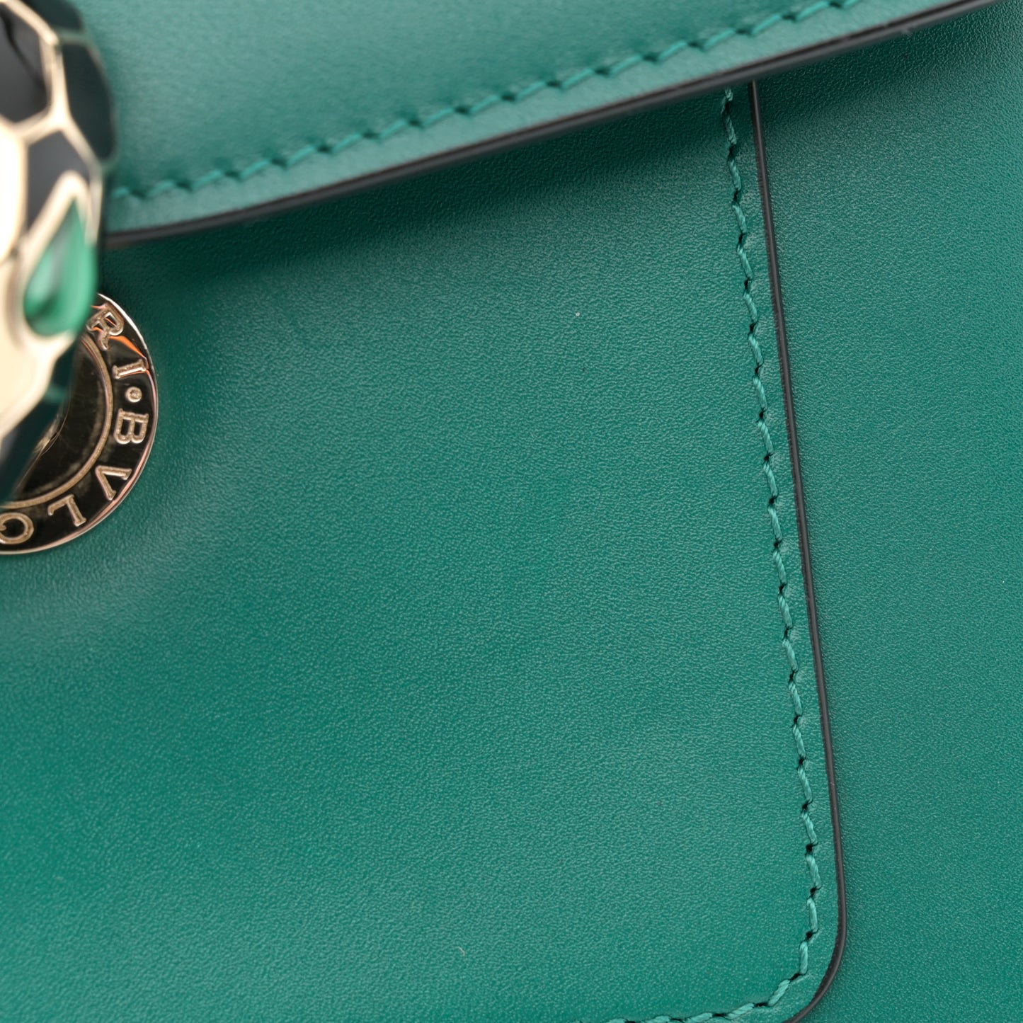 Calfskin Serpenti Forever Top Handle Emerald Green