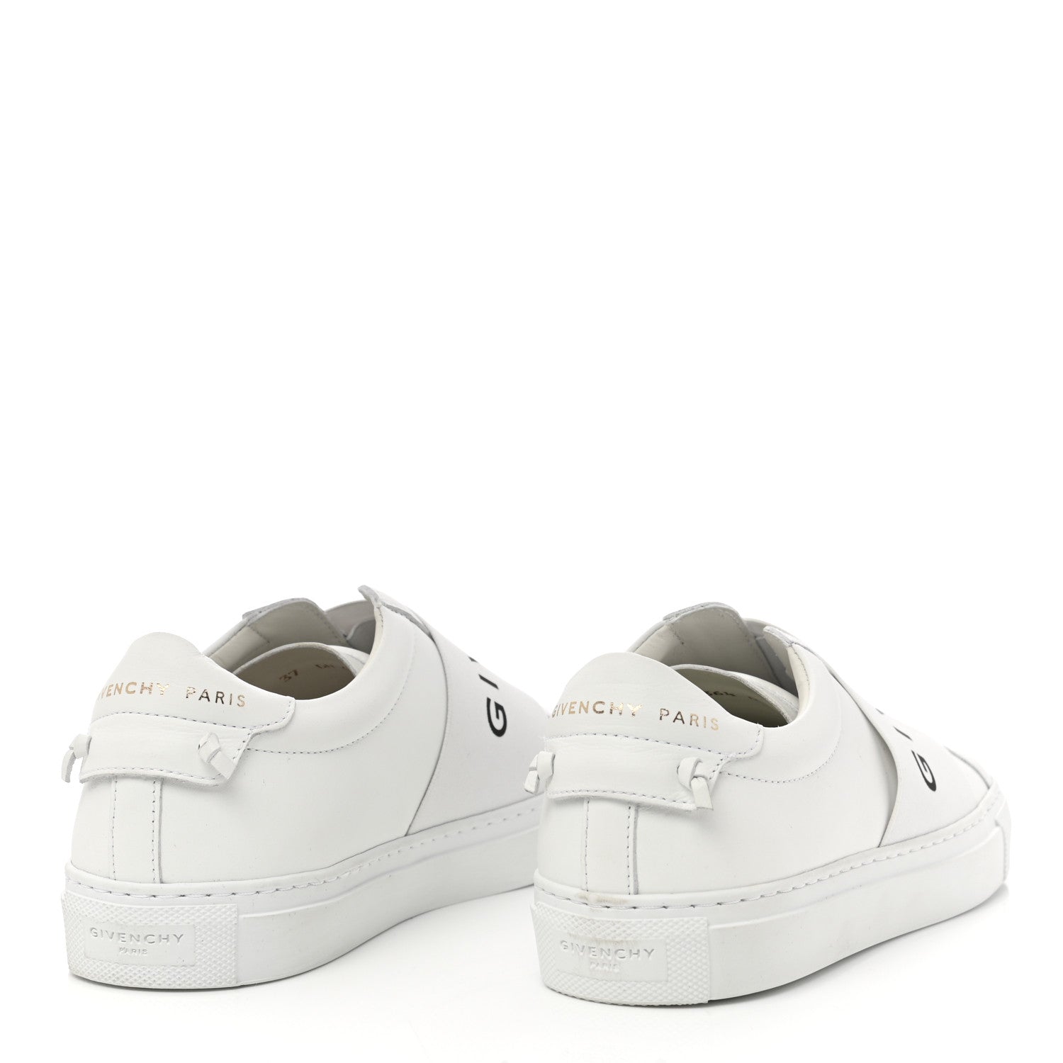 Givenchy Calfskin Band Logo Womens Urban Street Sneakers 37 White 4 of 10