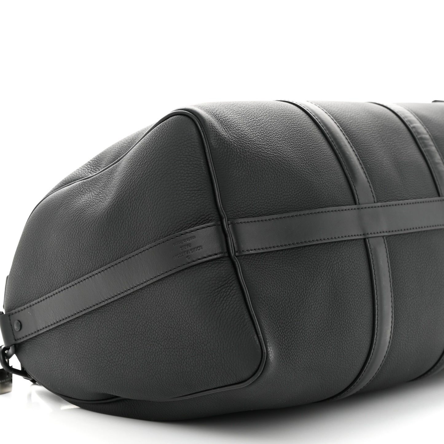 Grained Calfskin Aerogram Keepall Bandouliere 40 Black