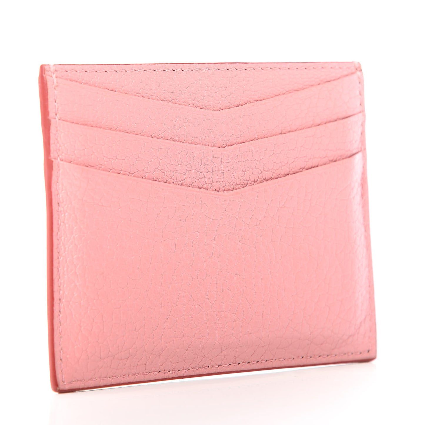 Goatskin Madras Heart Card Case Rosa
