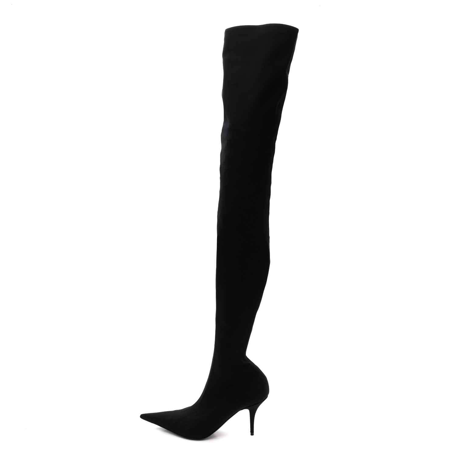BALENCIAGA ポインテッドトゥ アンクルブーツ ブラック 40 Balenciaga Spandex Pointed Toe Knife Thigh High Boots 40 Black