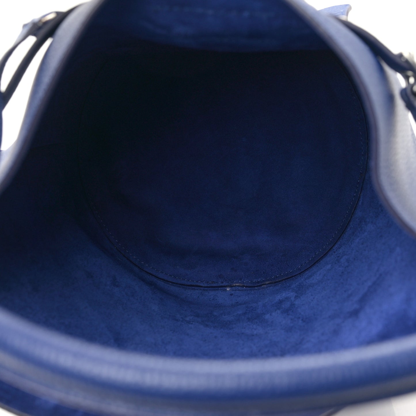 Supple Grained Calfskin Big Bag Bucket Cobalt