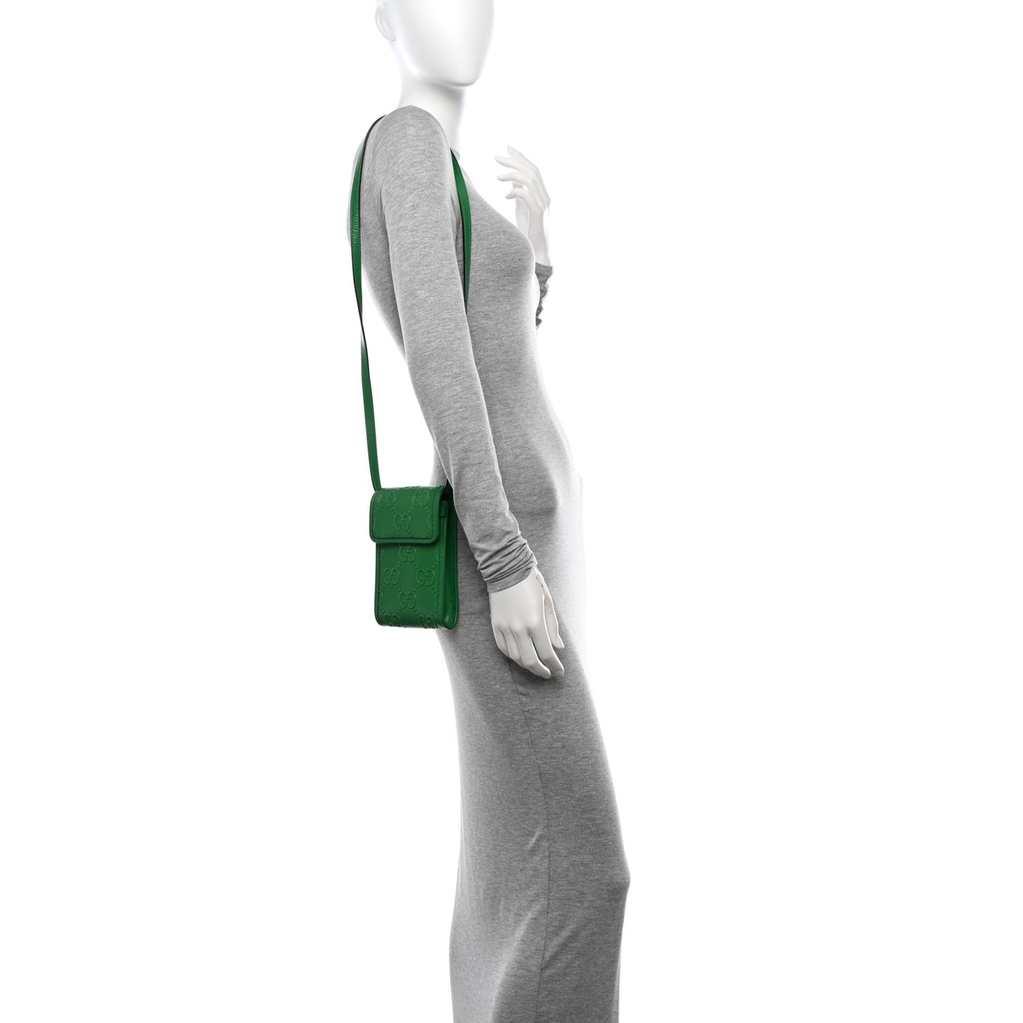 Calfskin GG Tennis Embossed Mini Crossbody Bag New Shamarock