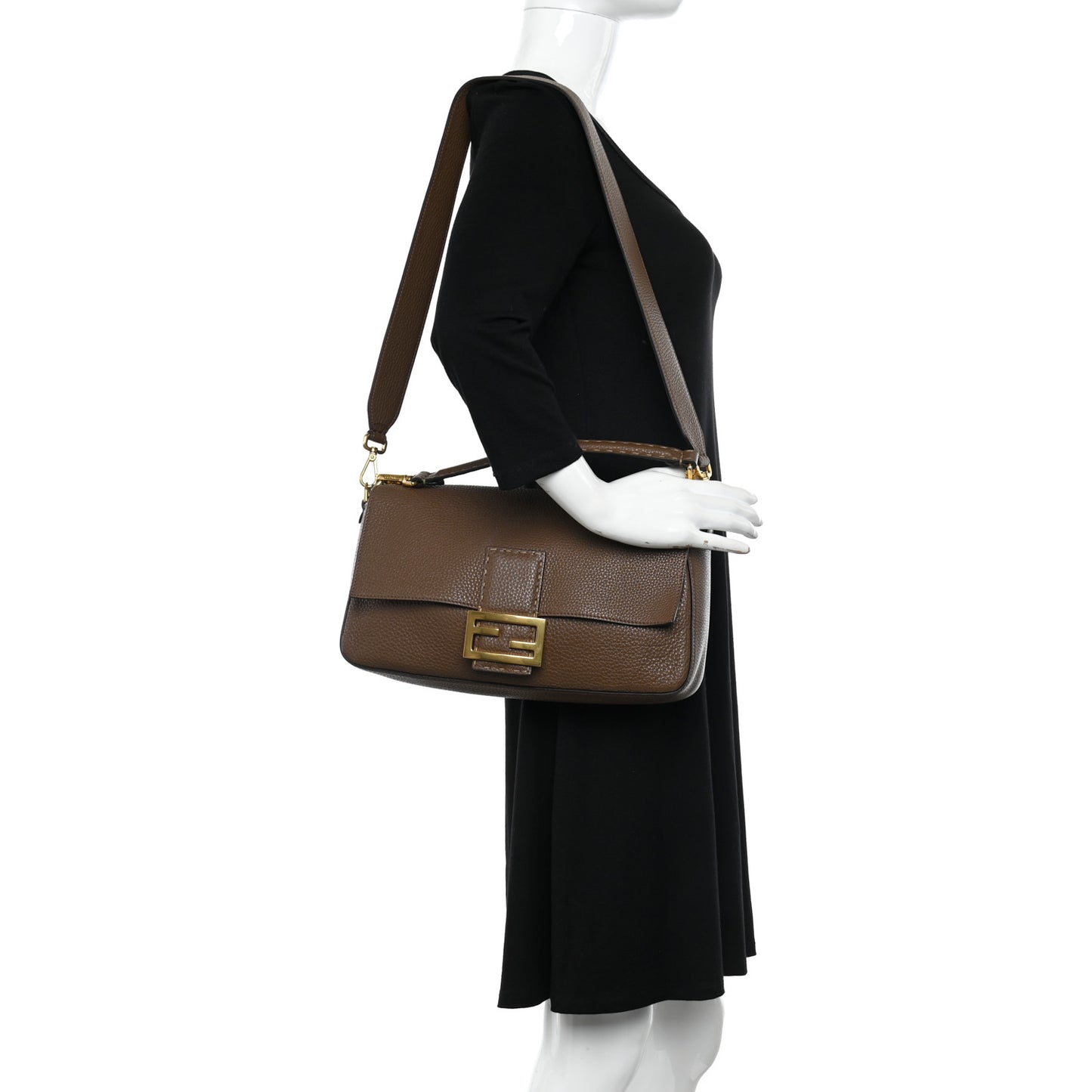 Cuoio Romano Selleria Large Baguette Fango Papavero
