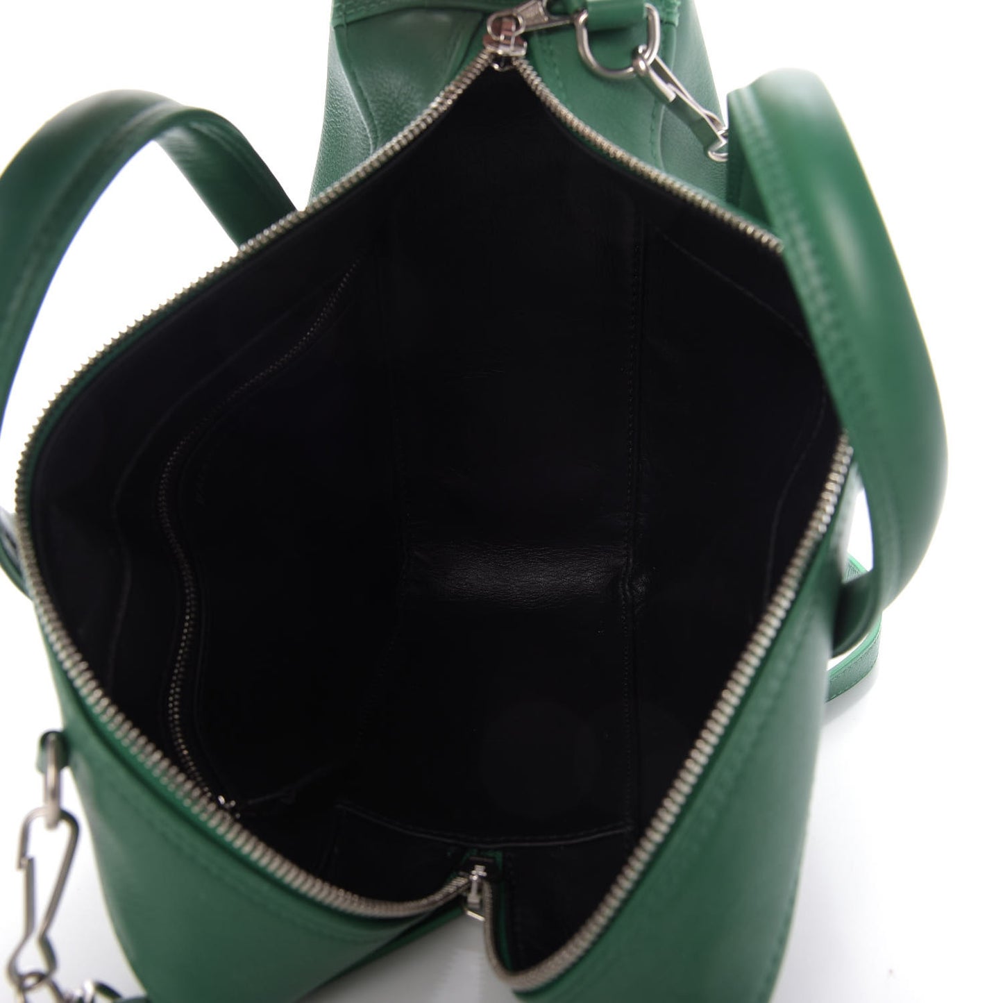 Shiny Day Calfskin S Triangle Duffle Vert Irlandais