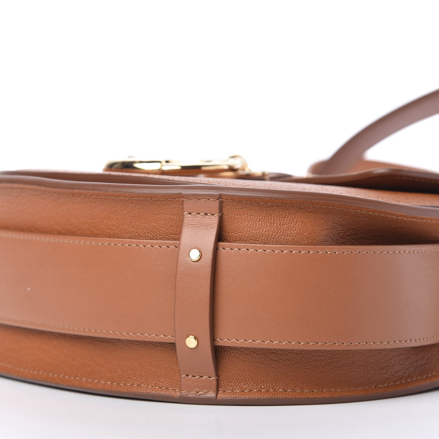 Grained Calfskin Large Tess Bag Caramel