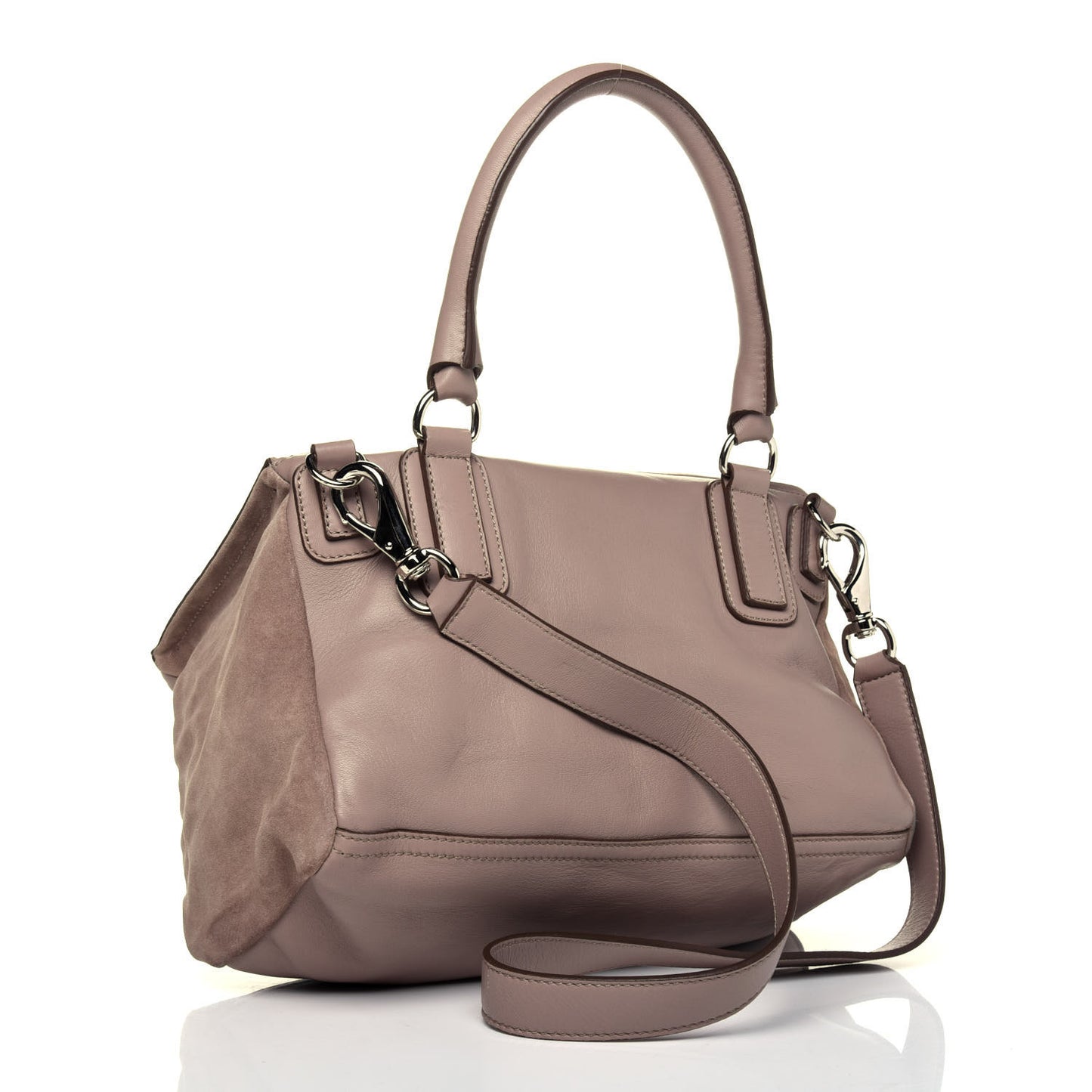 Calfskin Crocodile Embossed Medium Pandora Taupe