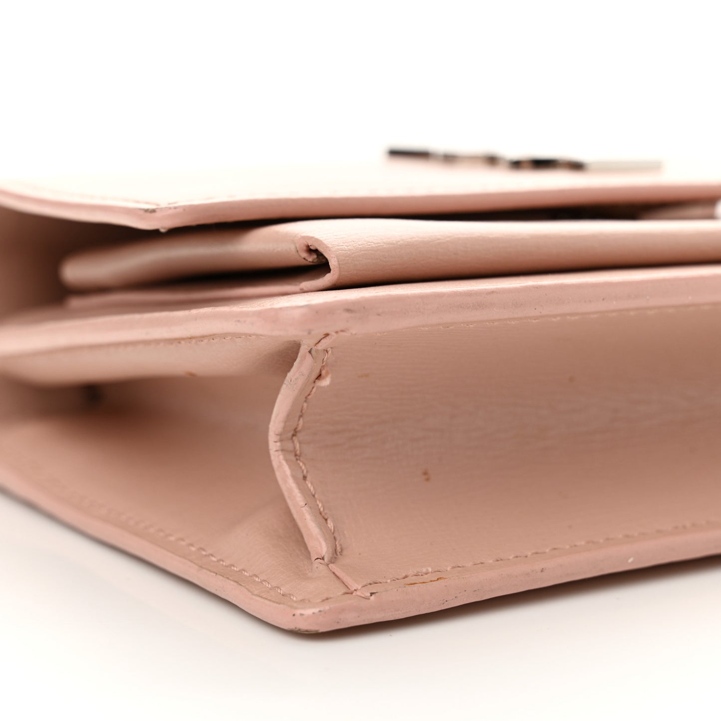 Calfskin Monogram Sunset Chain Wallet Light Pink