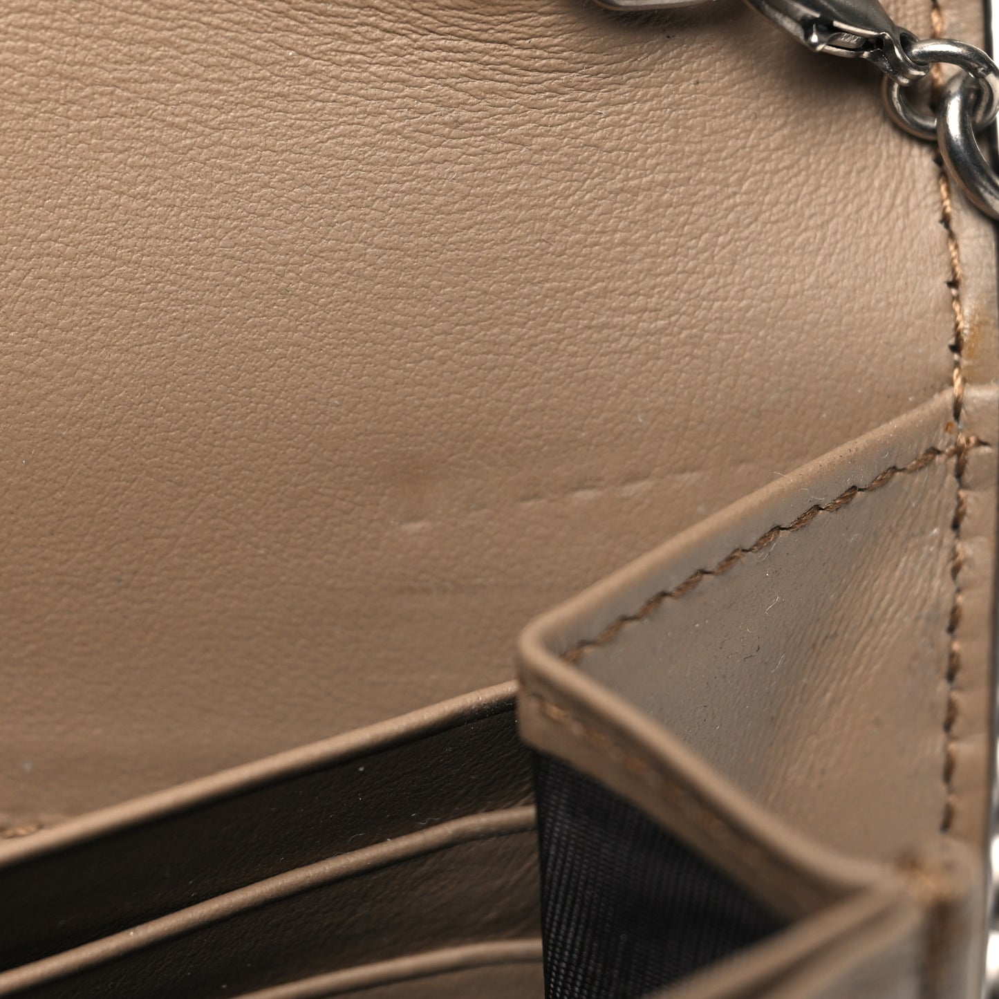 GG Supreme Monogram Mini Dionysus Chain Wallet Beige Taupe