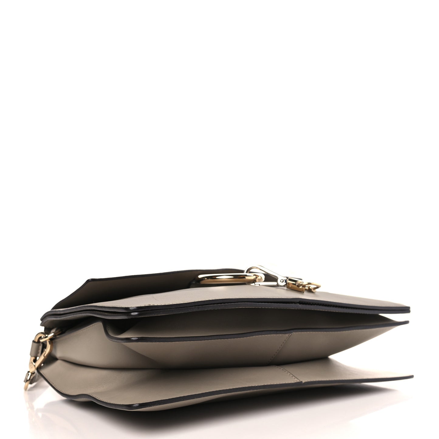 Calfskin Suede Medium Faye Shoulder Bag Motty Grey