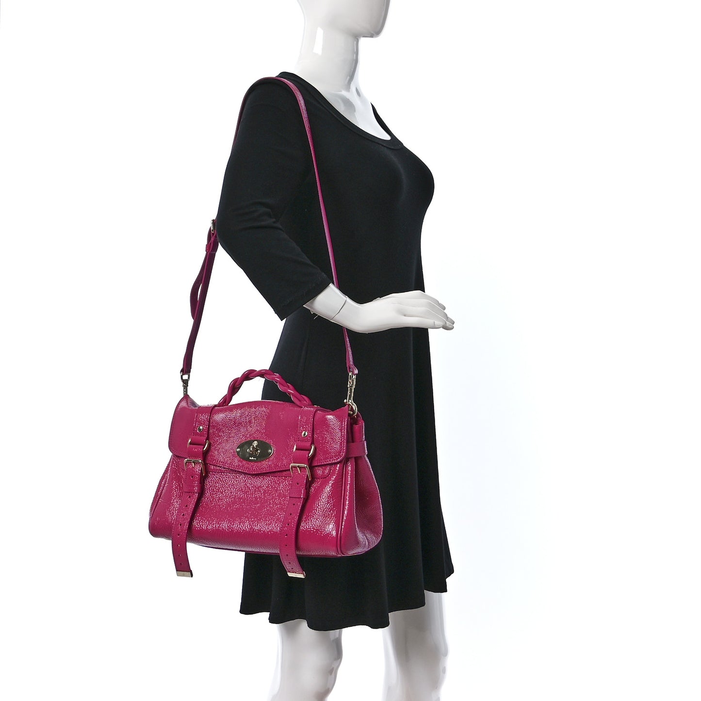 Spongy Patent Small Alexa Pink