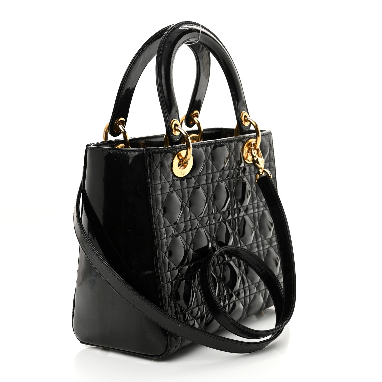 Christian Dior Patent Cannage Medium Lady Dior Black 3 of 12