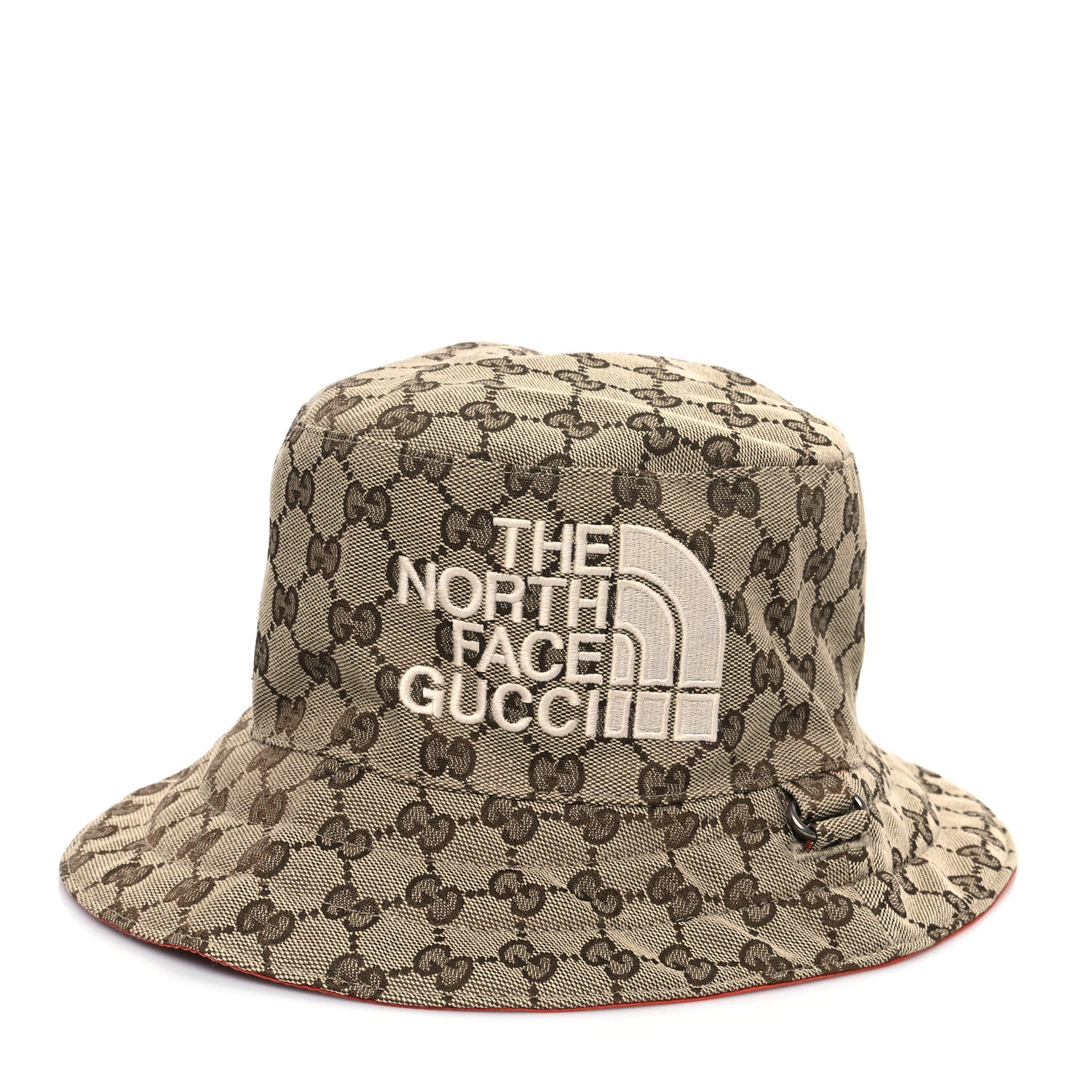 Gucci X NORTH FACE Canvas GG Monogram Reversible Hat S Beige Deep