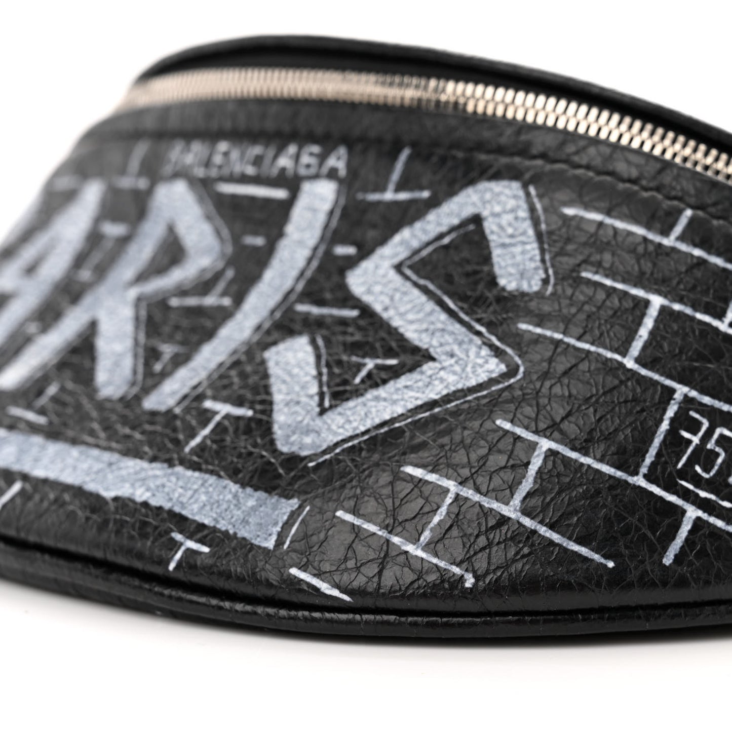 Agneau Arena Graffiti All Over XXS Souvenir Belt Bag Black White