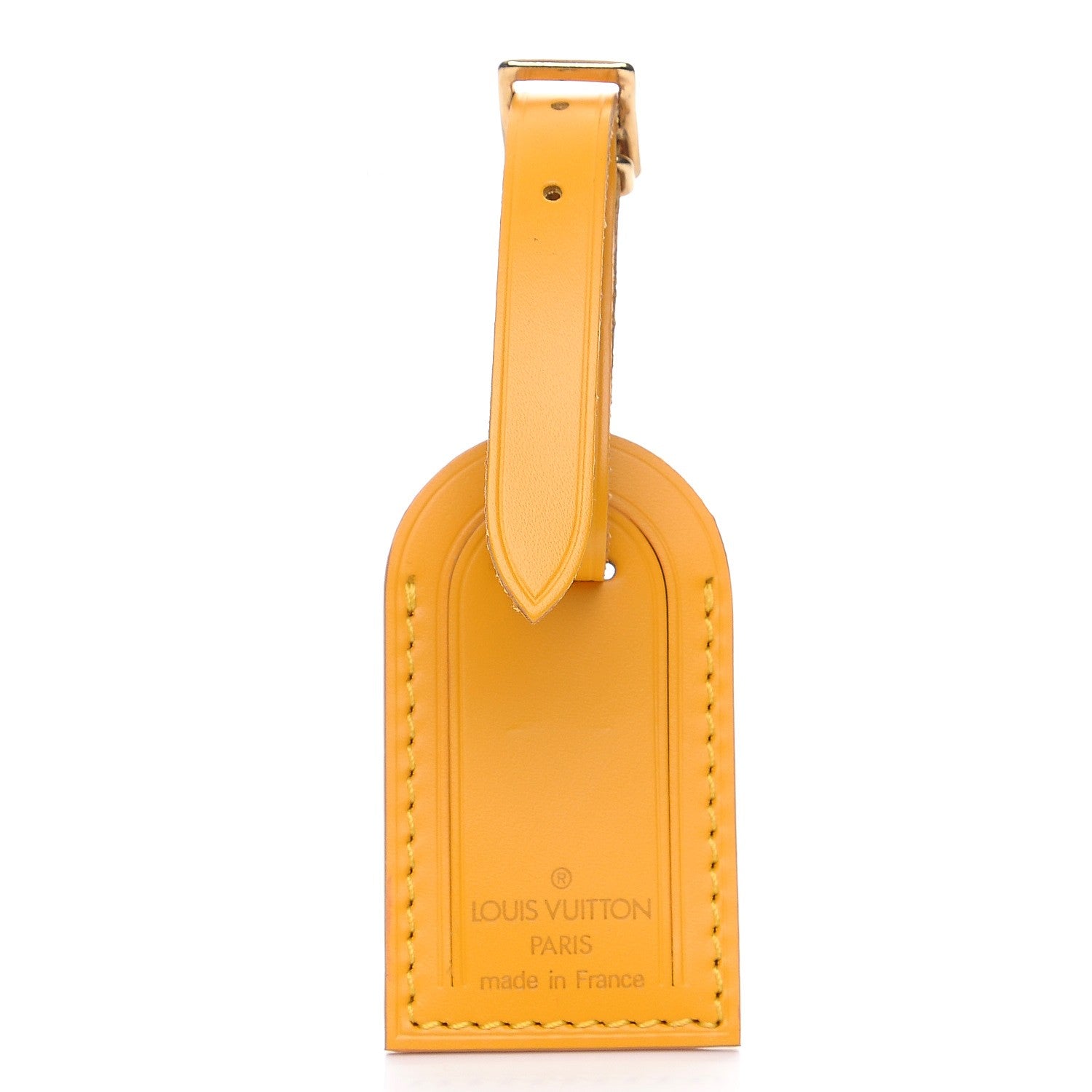 Louis Vuitton Calfskin Luggage Tag Yellow 209176 – FASHIONPHILE