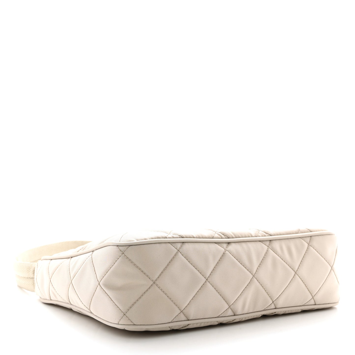Tessuto Nylon Stitched Shoulder Bag Pomice