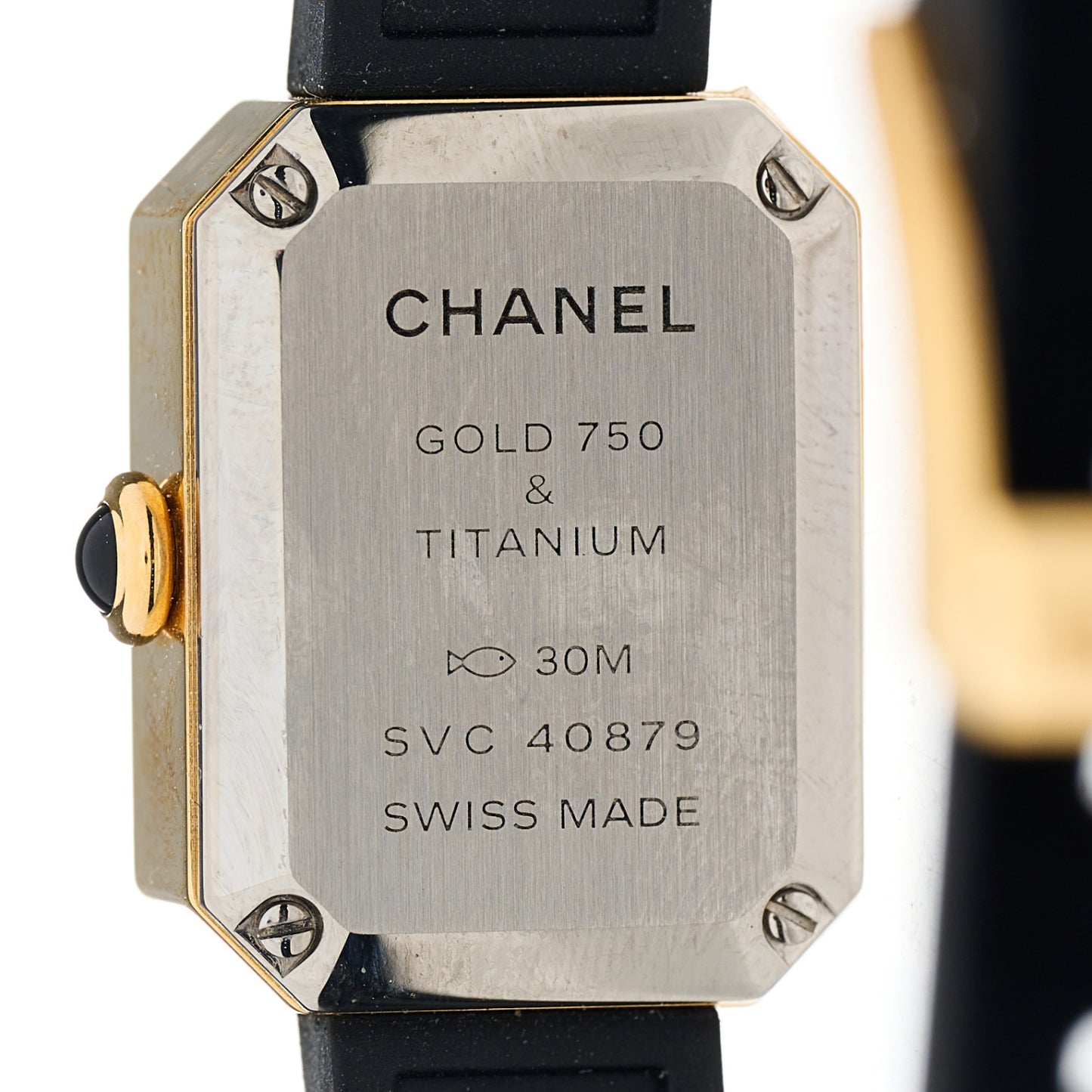 18K Yellow Gold Titanium Rubber 20mm Premiere Ribbon Quartz Watch