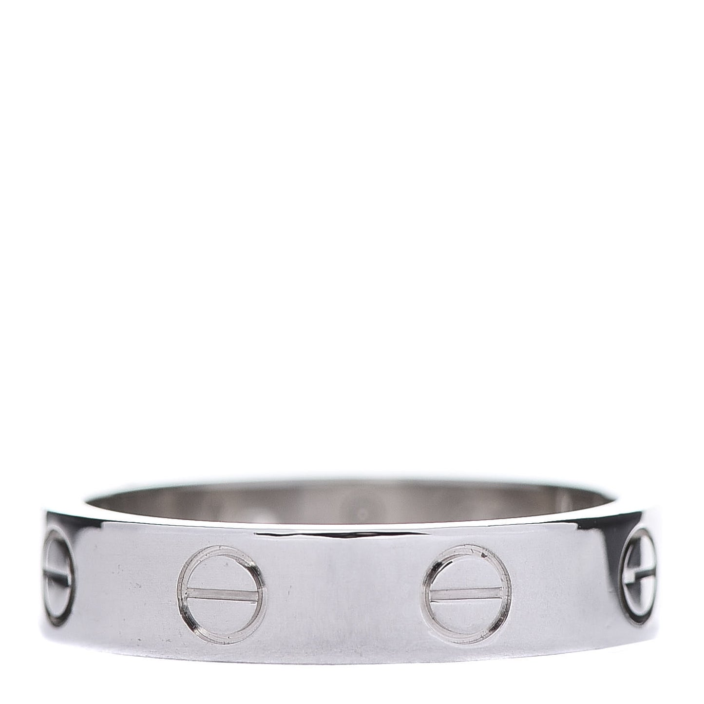 18K White Gold Diamond 4mm LOVE Wedding Band Ring 50 5.25