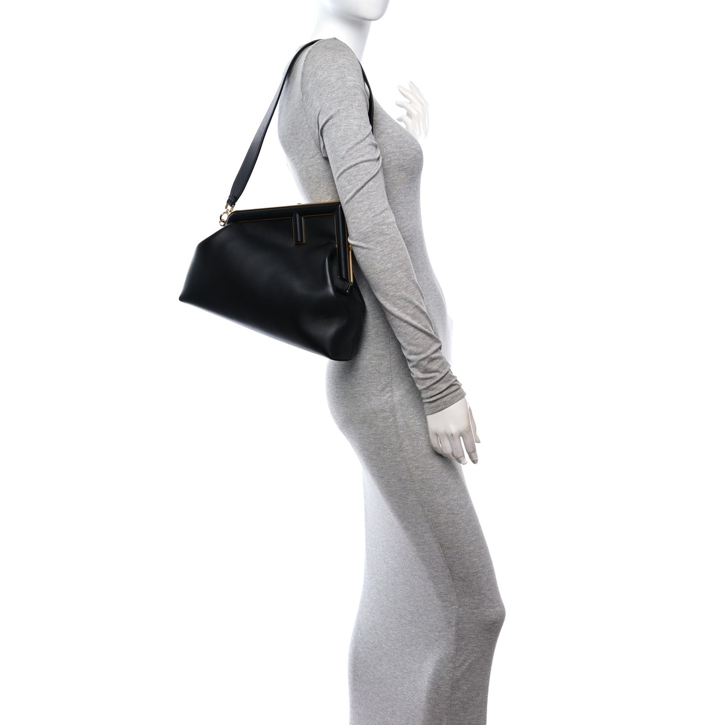 Shiny Nappa Medium Fendi First Black