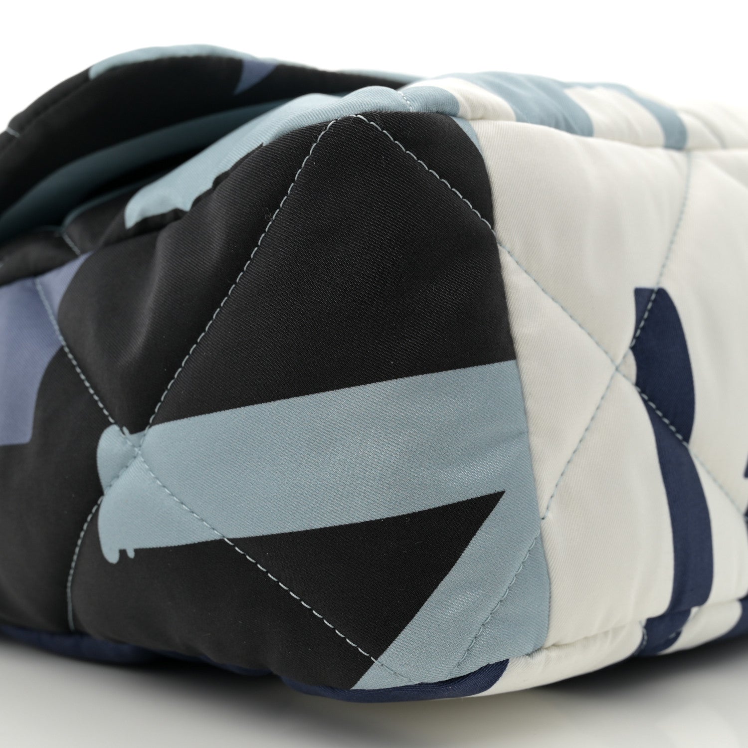 Chanel Silk Maxi Scarf Chanel 19 Flap Black Blue White 9 of 11