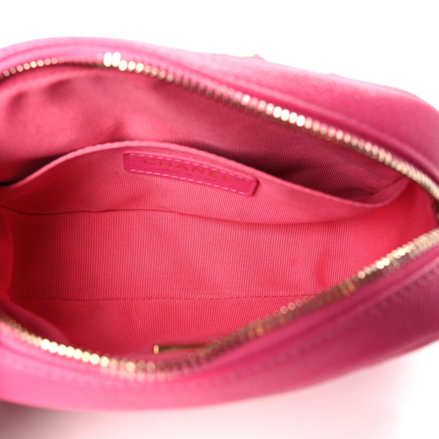 Chanel Shiny Caviar Quilted Chain Melody Camera Bag Fuchsia 5 of 9