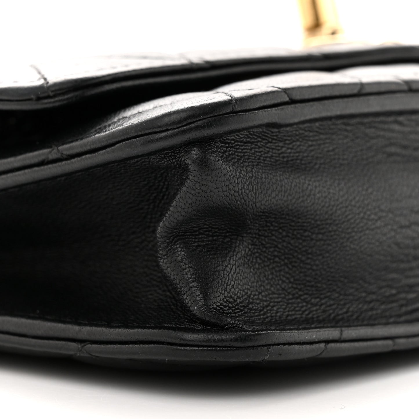 Lambskin Quilted Trendy CC Wallet On Chain WOC Black