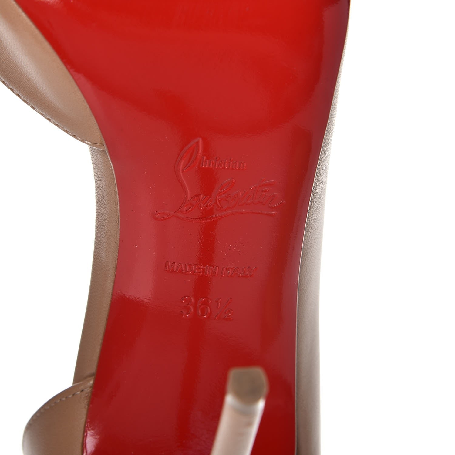 Christian Louboutin Shiny Nappa Iriza 100 Pumps 36.5 Noisette 6 of 17