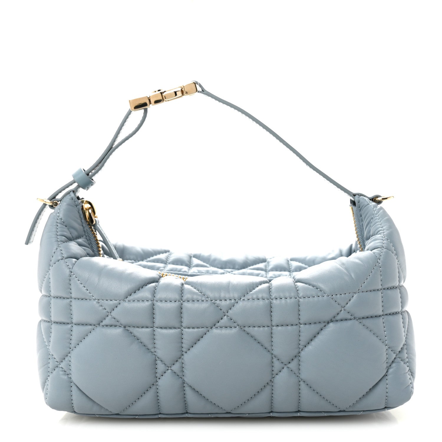 Christian Dior Calfskin Macrocannage Small Diortravel Nomad Pouch