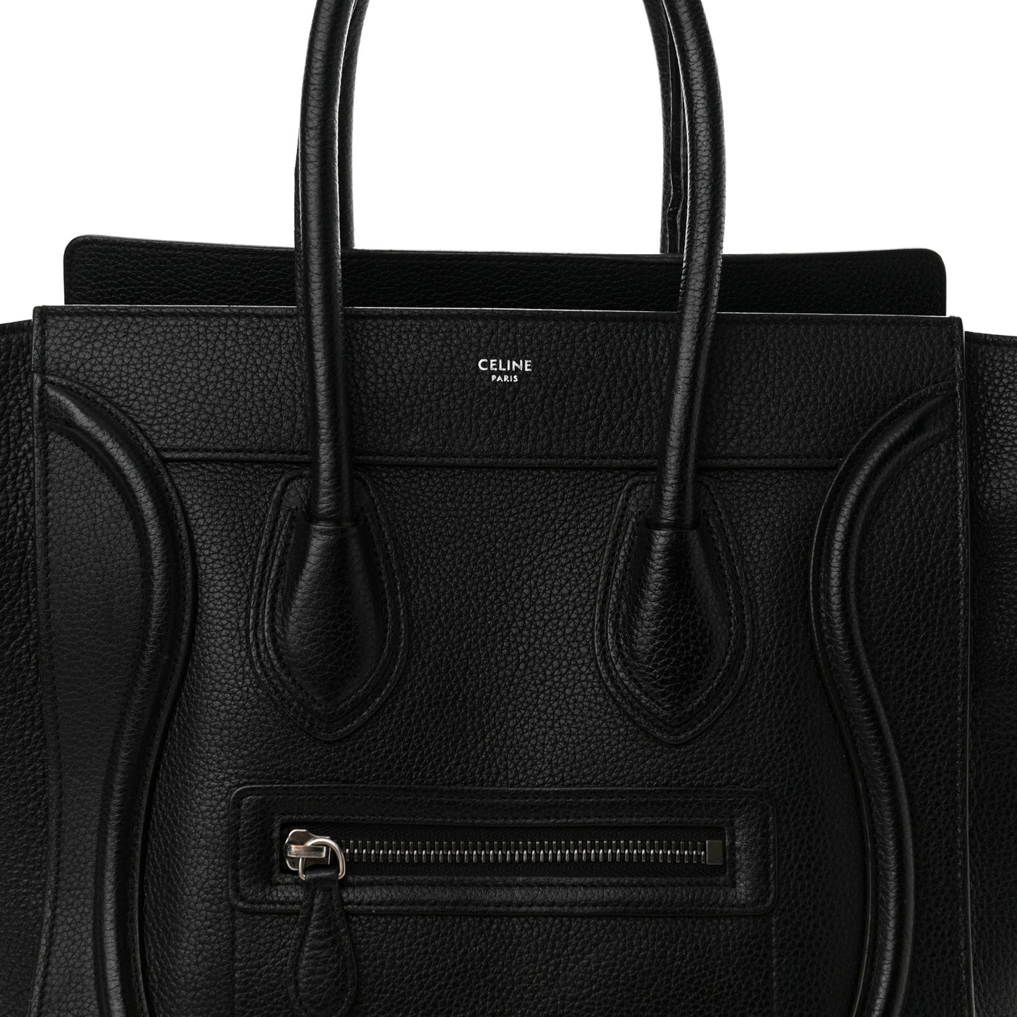 Drummed Calfskin Micro Luggage Black
