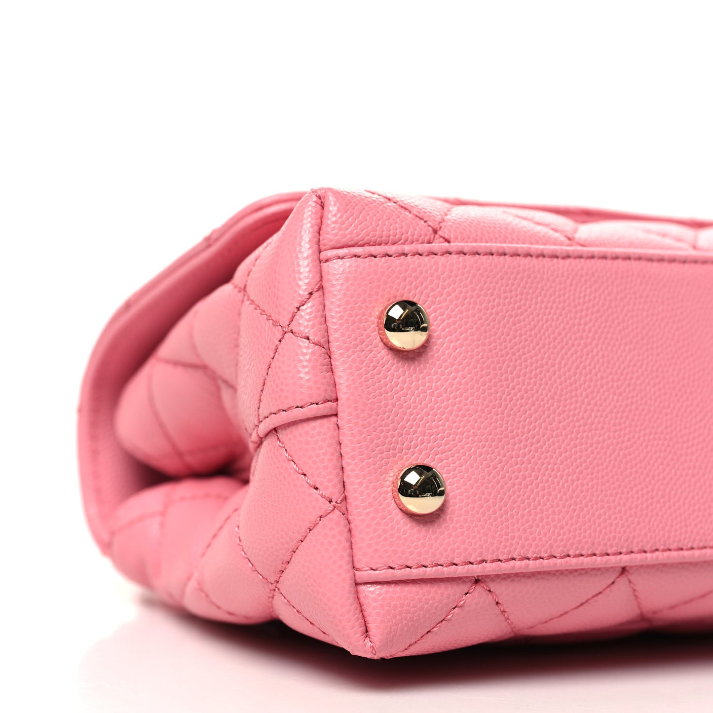 Caviar Quilted Extra Mini Coco Chain Handle Flap Pink