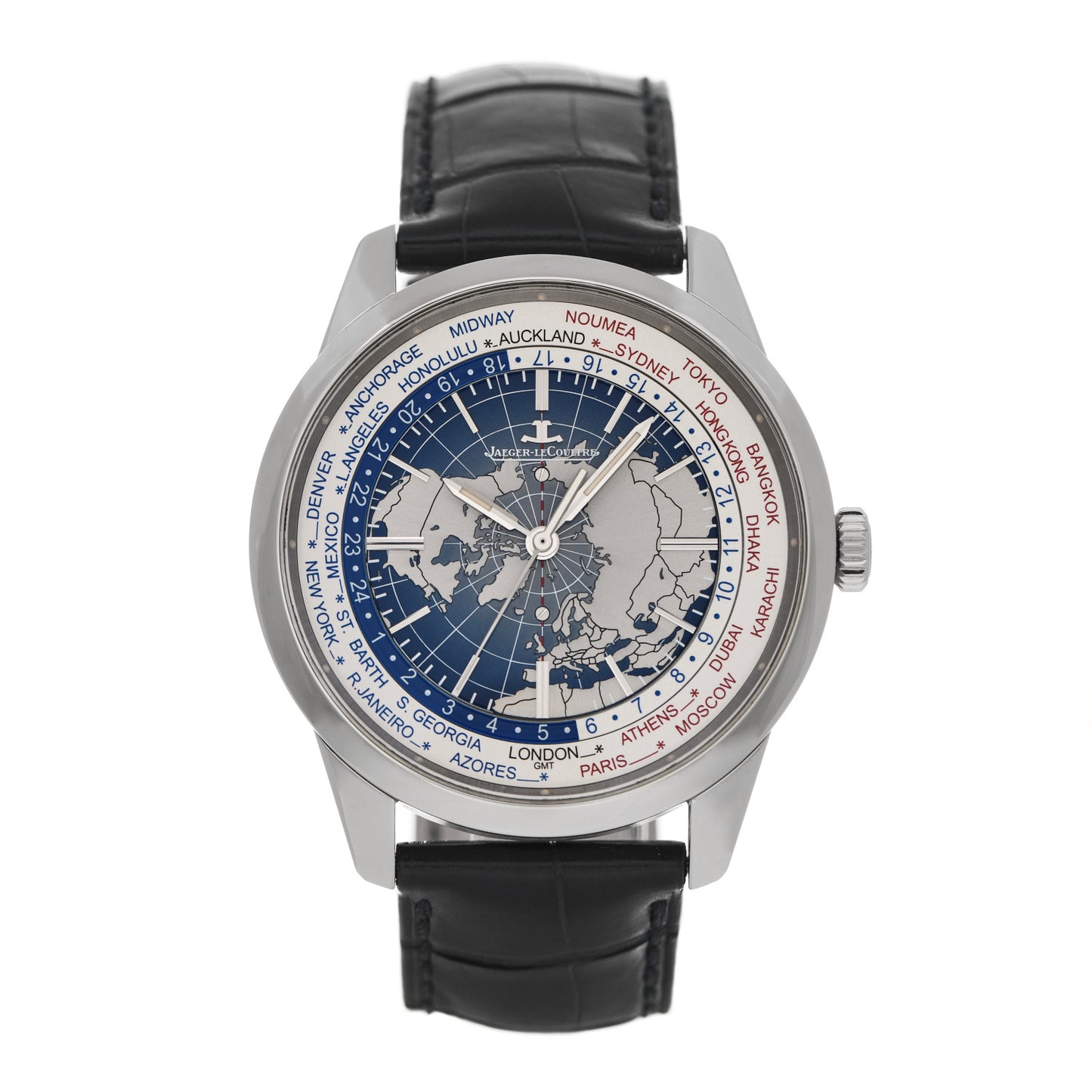 Stainless Steel Alligator 42mm Geophysic Universal Time Automatic Watch Blue Q8108420