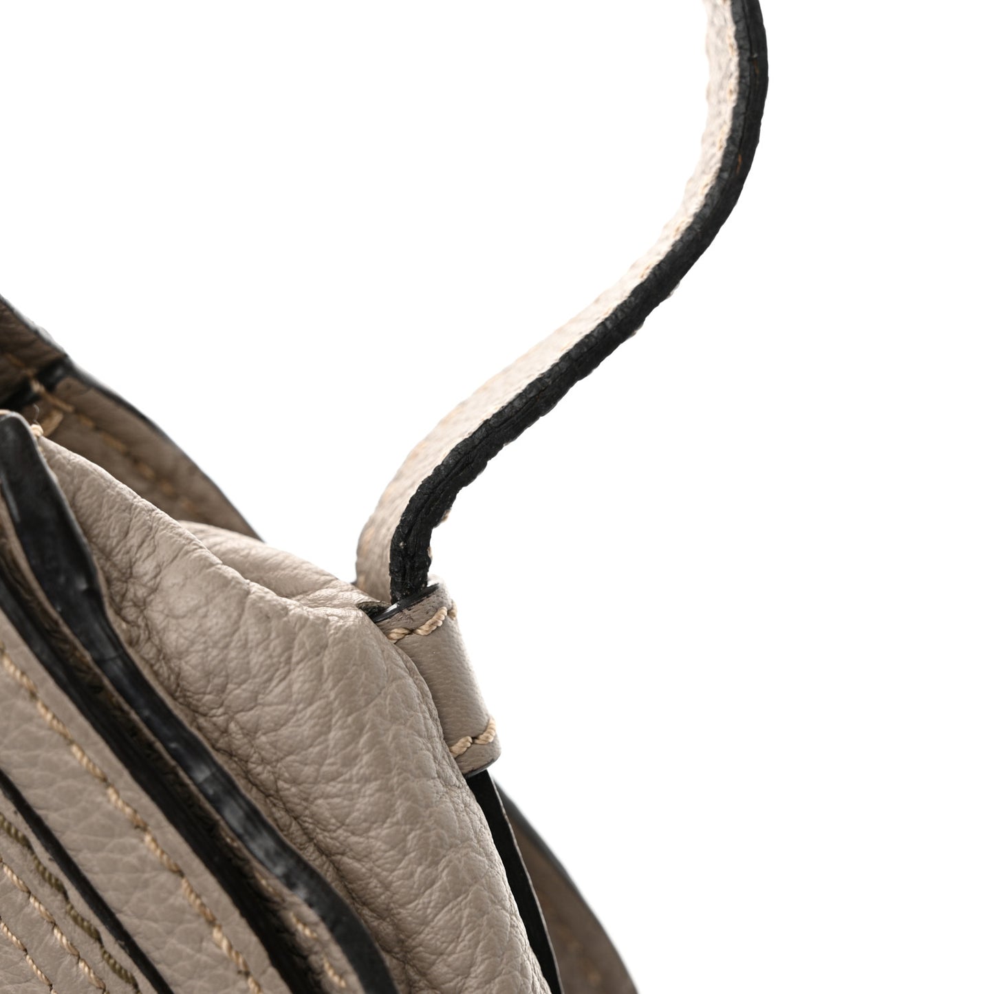 Calfskin Mini Marcie Round Crossbody Bag Pastel Grey