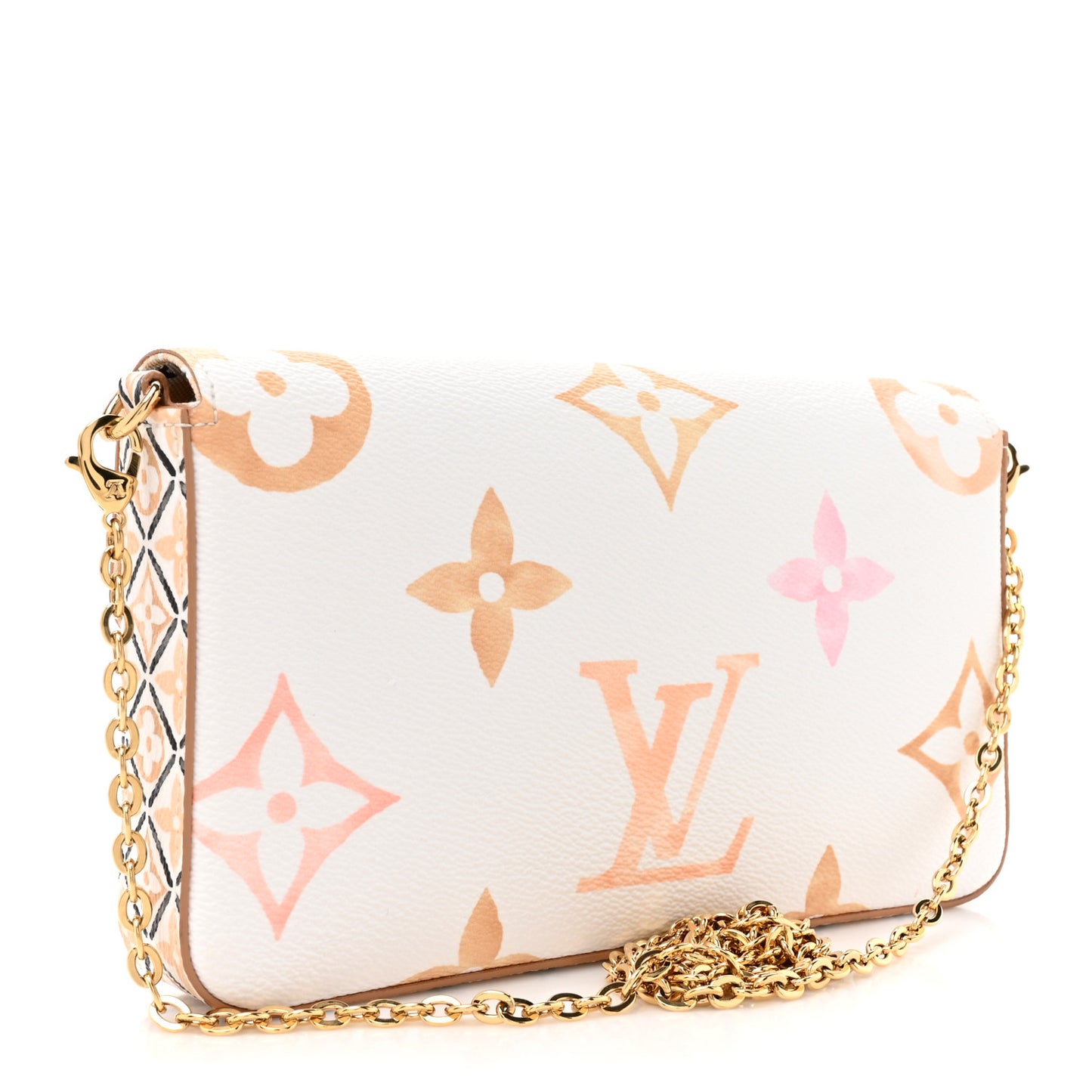 Monogram Giant By The Pool 2.0 Felicie Pochette Chain Wallet Beige