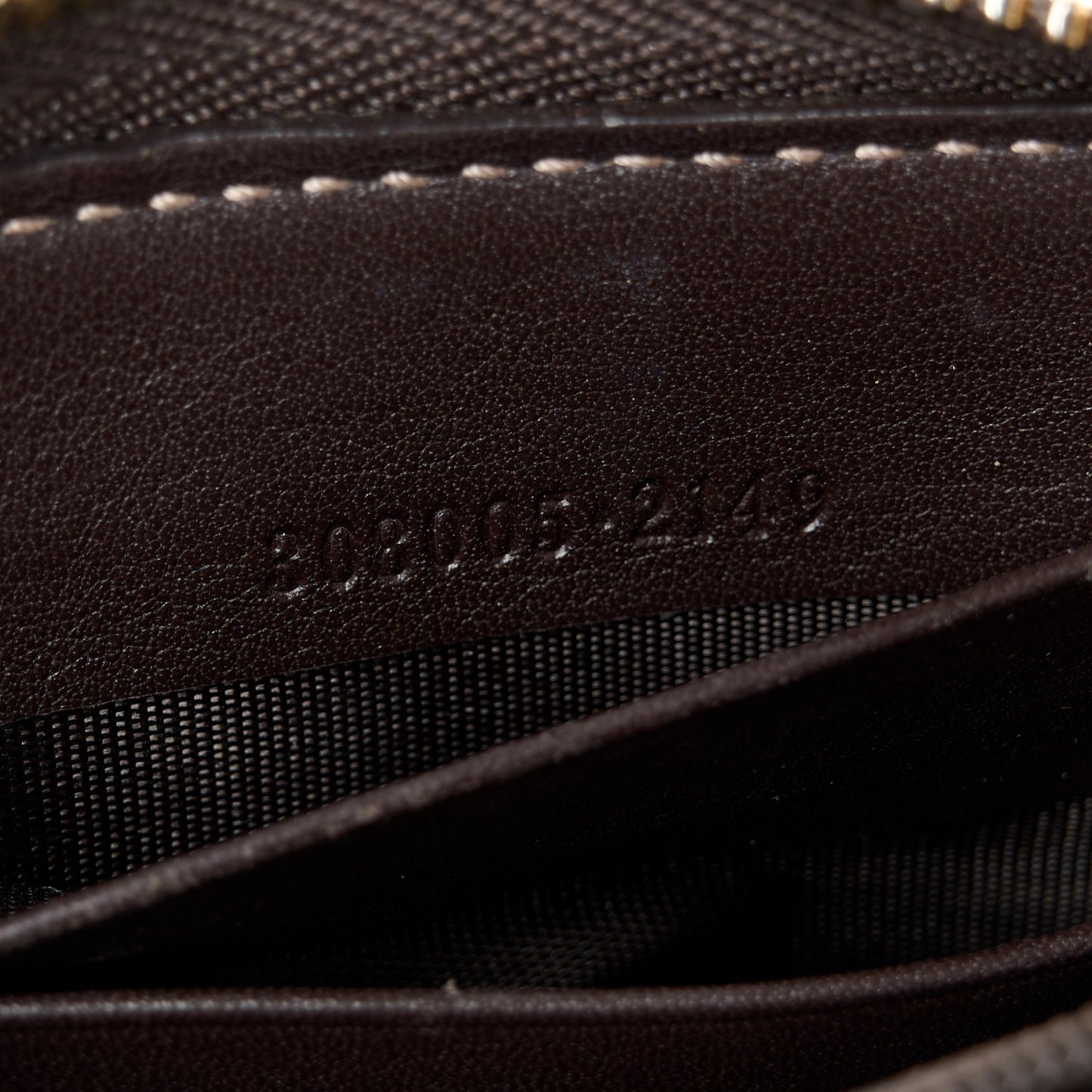 Monogram Margaux Calfskin Lovely Zip Around Wallet Beige Ebony Cocoa