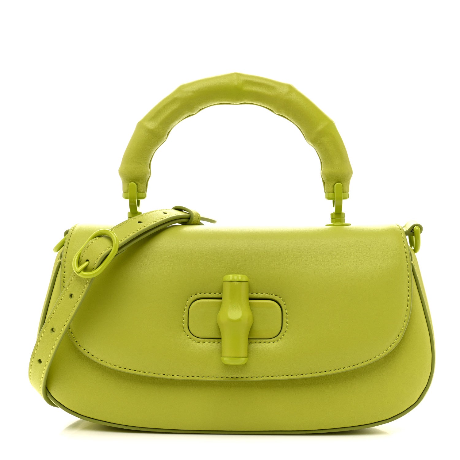 Gucci Calfskin Medium Bamboo Green 1840275 – FASHIONPHILE