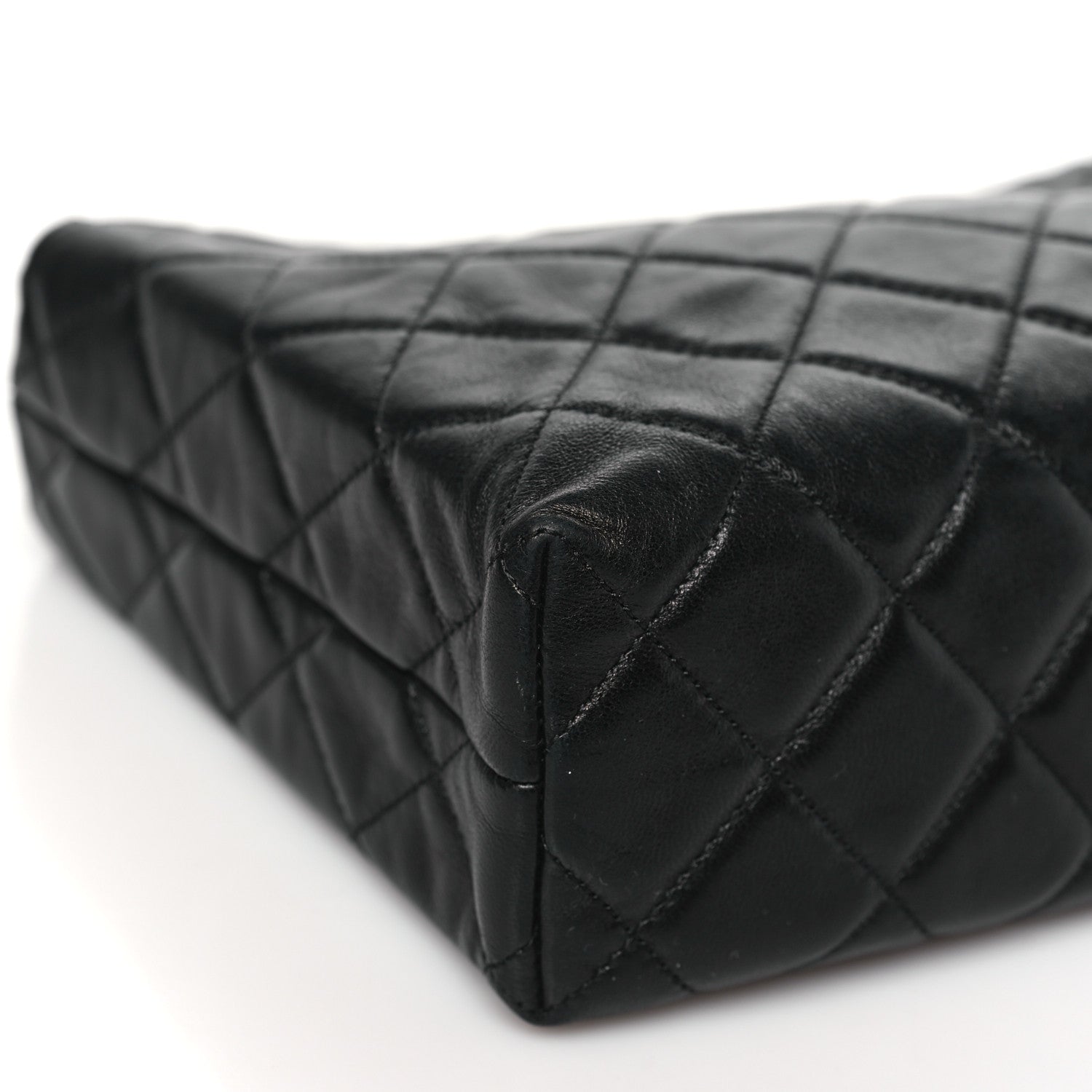 Chanel Lambskin Quilted Cosmetic Case Black 9 of 10