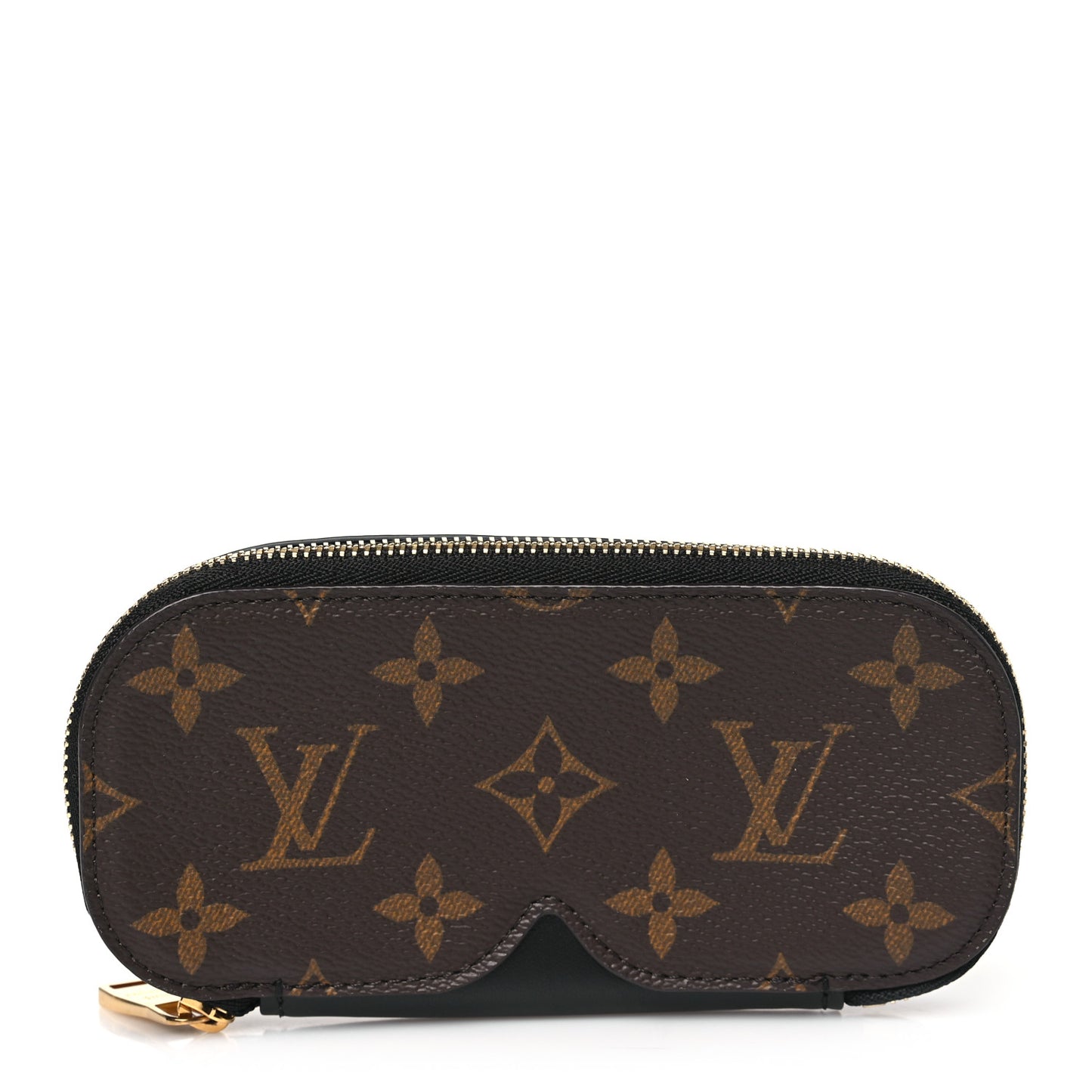 Monogram Emilie Zippered Sunglasses Case Black